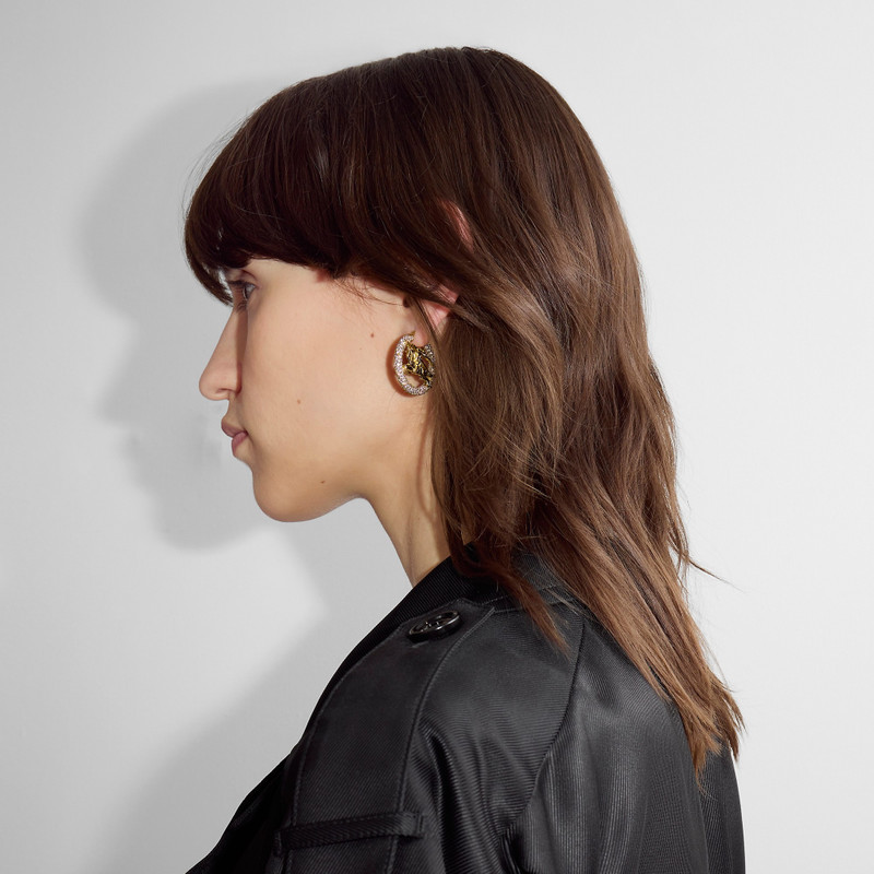 Burberry EKD Pavé Hoop Earrings outlook