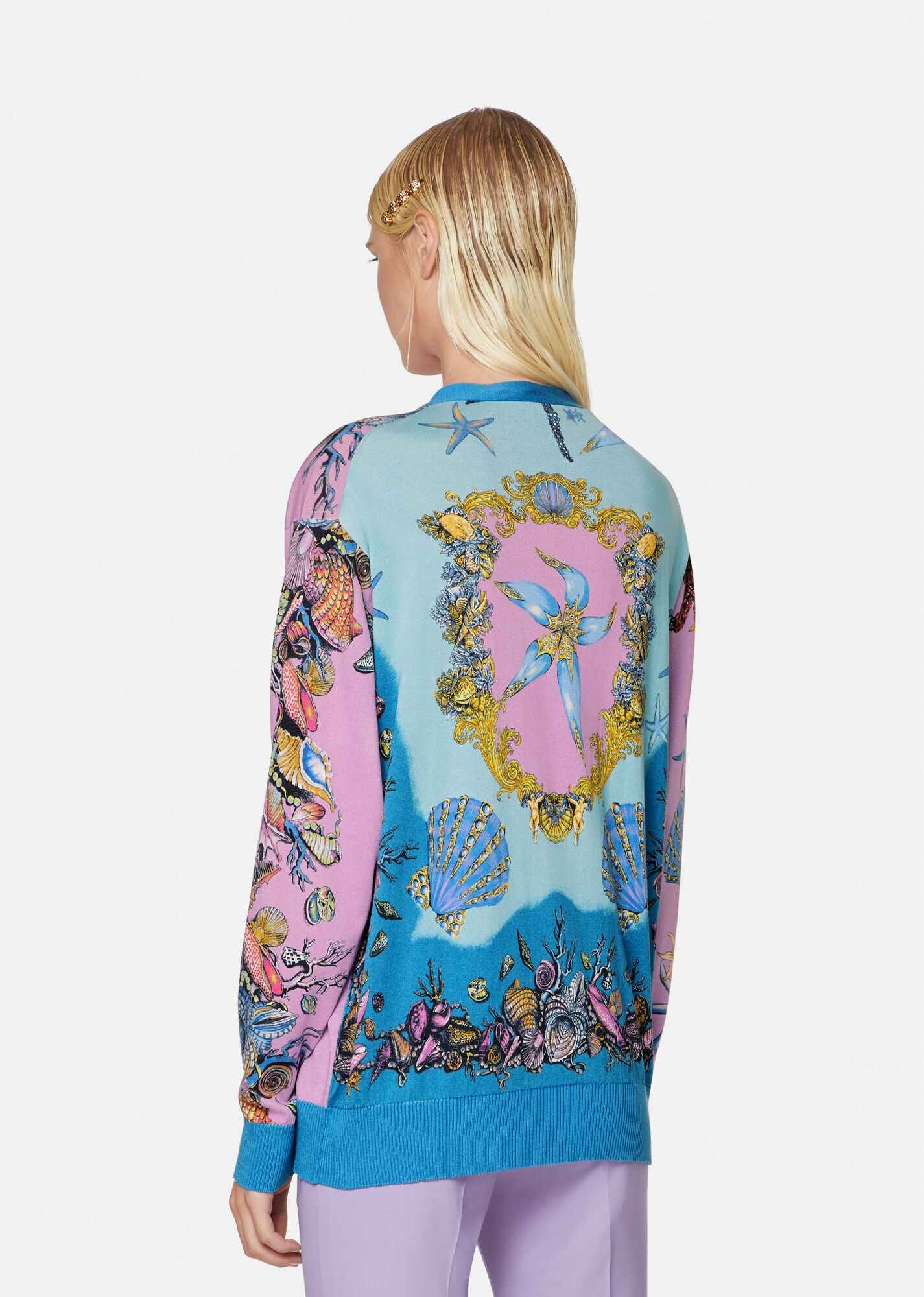 Trésor de la Mer Print Silk Cardigan - 3