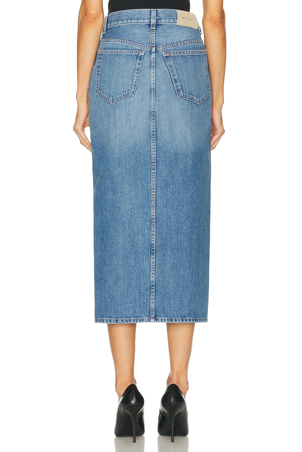 Long Denim Skirt - 5
