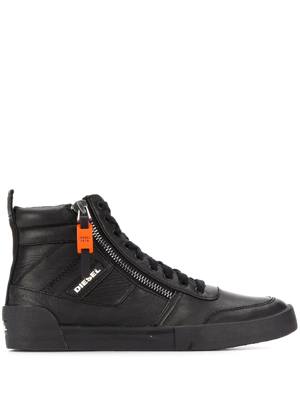 High-top sneakers in panelled suede - 1