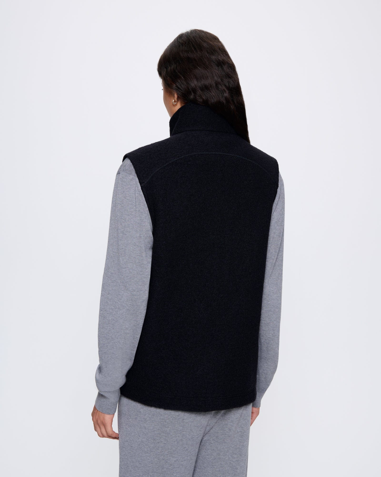 Women's DNA Utility Wool Gilet - Black - 5