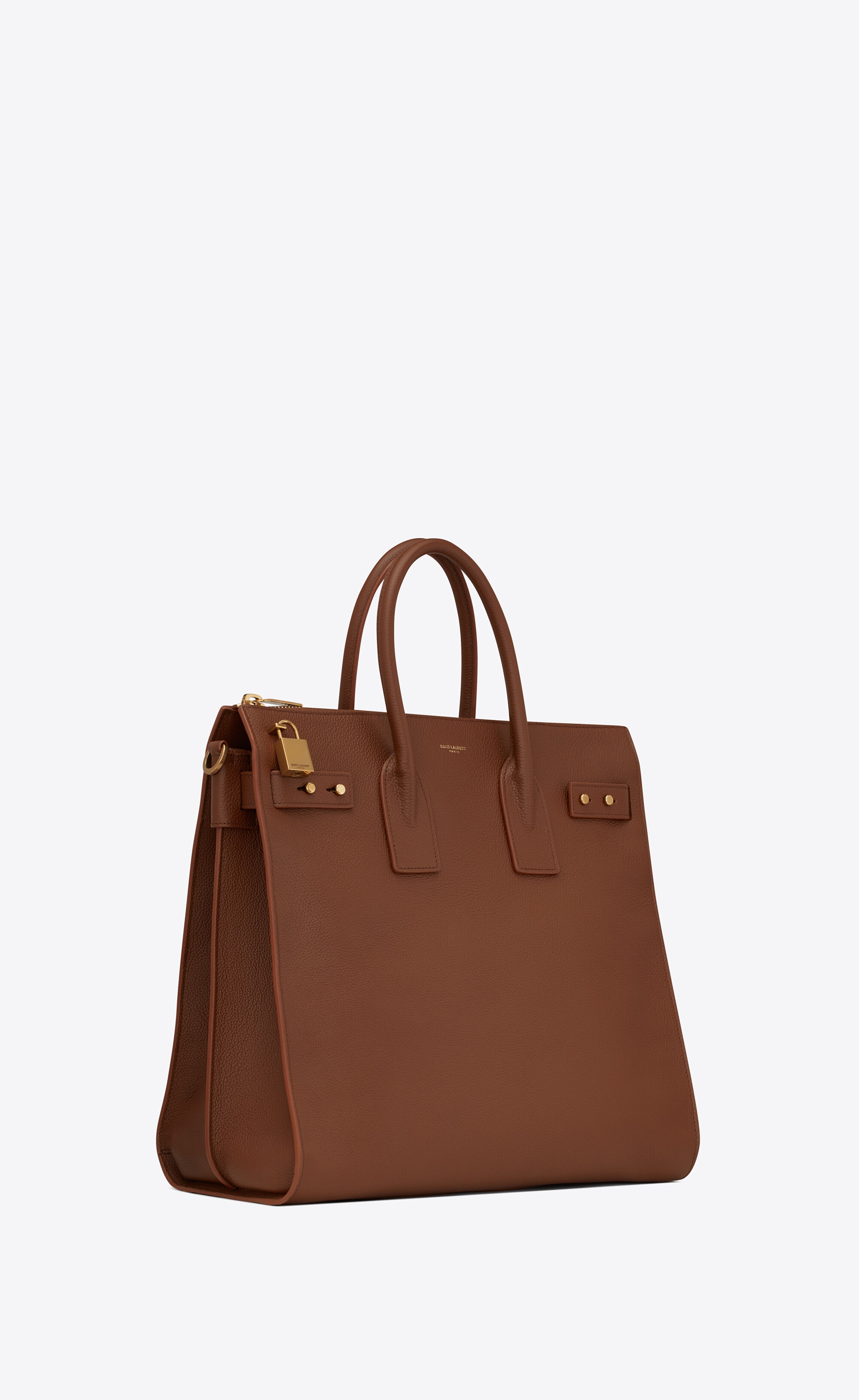 sac de jour north/south tote in grained leather - 4