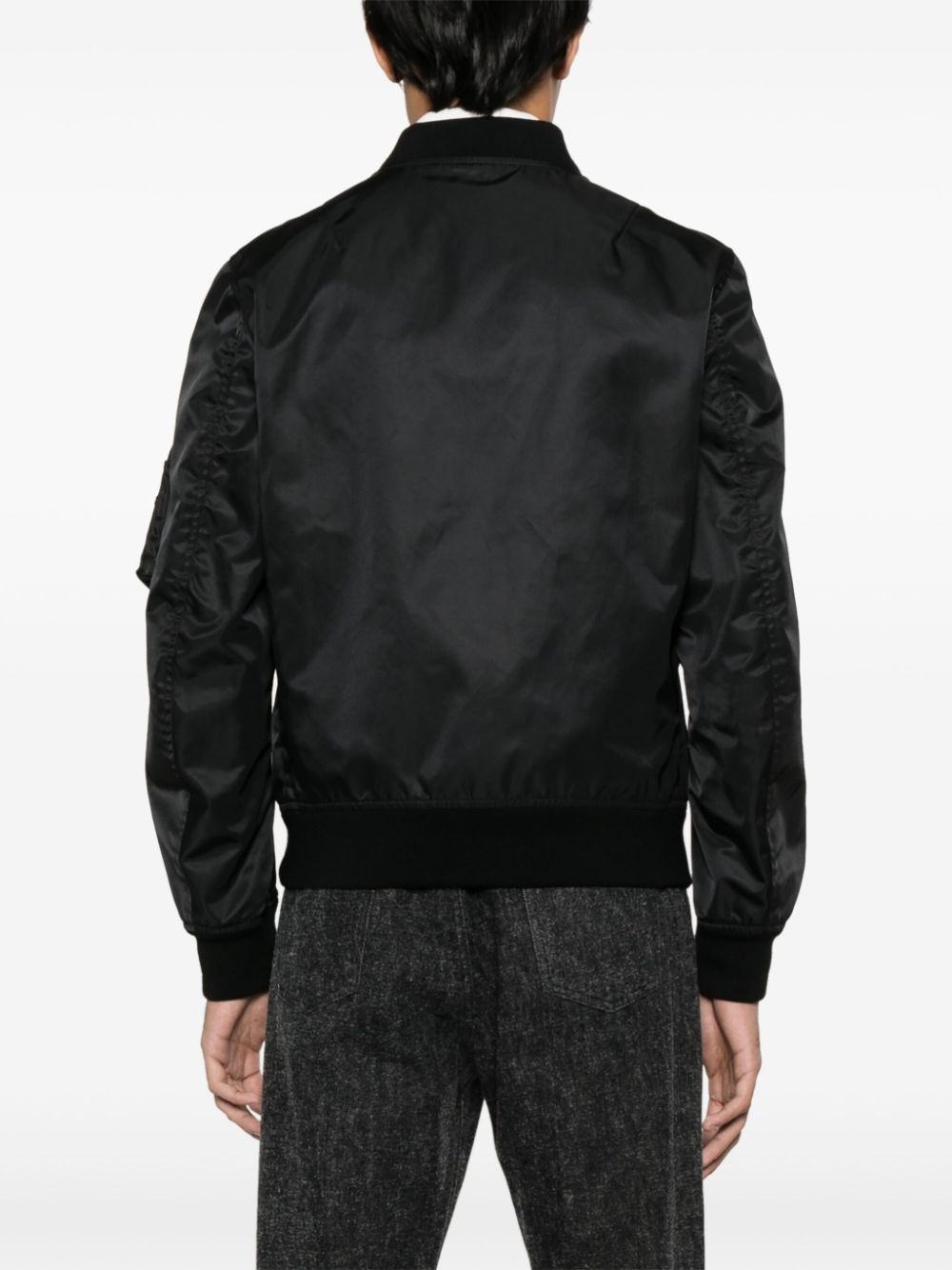 Black nylon bomber jacket - 4