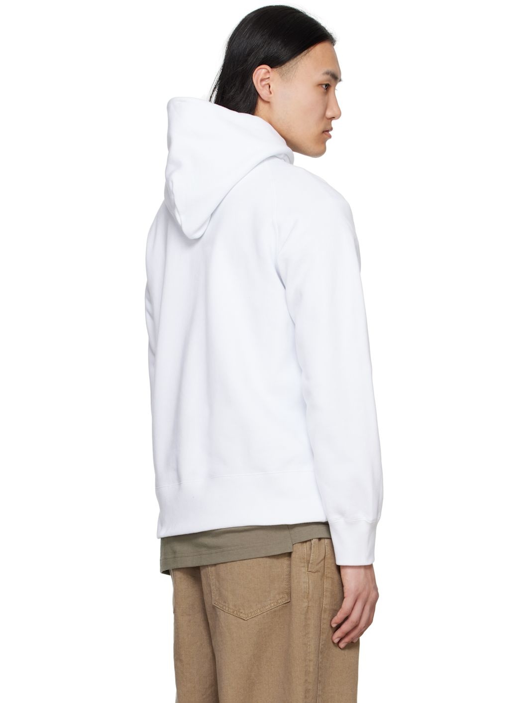 White WTAPS Edition Flock Print Hoodie - 3