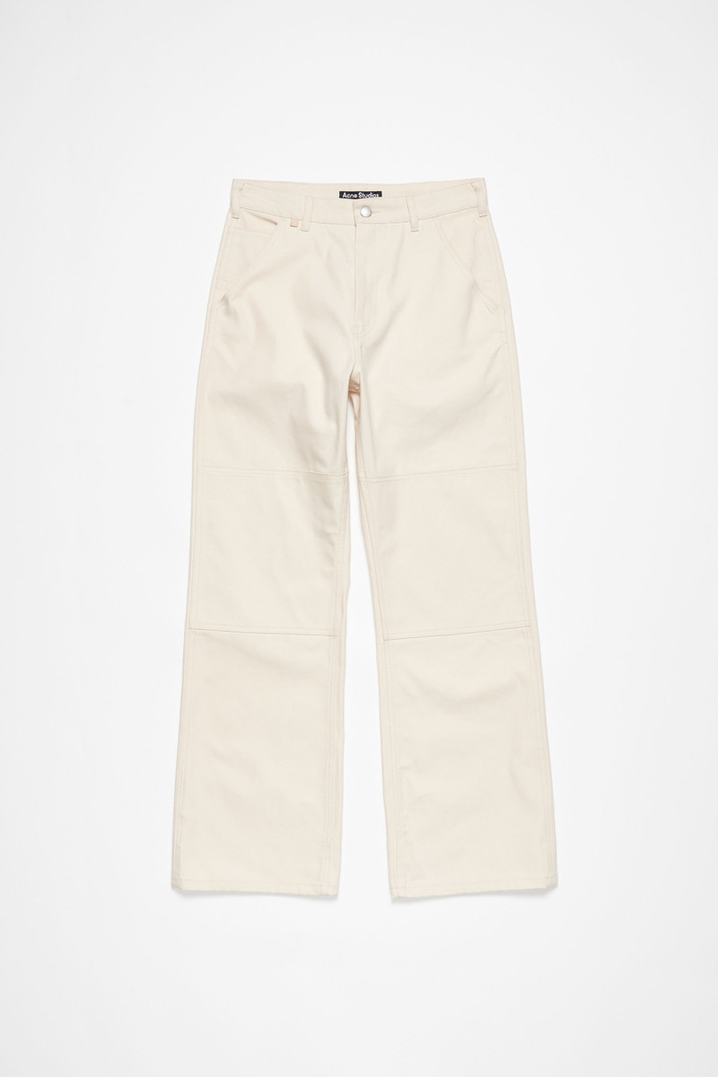 Patch canvas trousers - Oatmeal melange 1