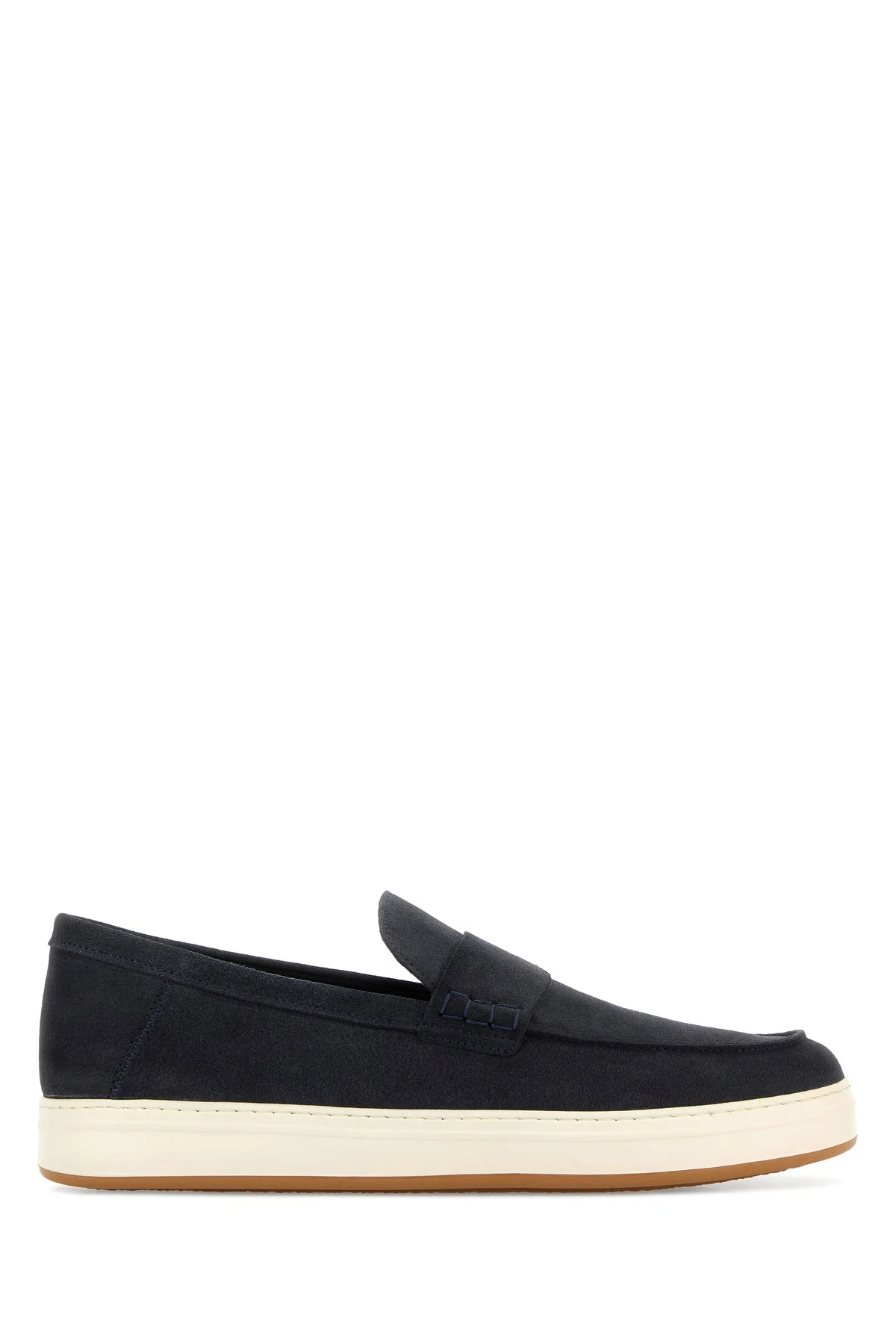 Dark blue suede loafers - 1