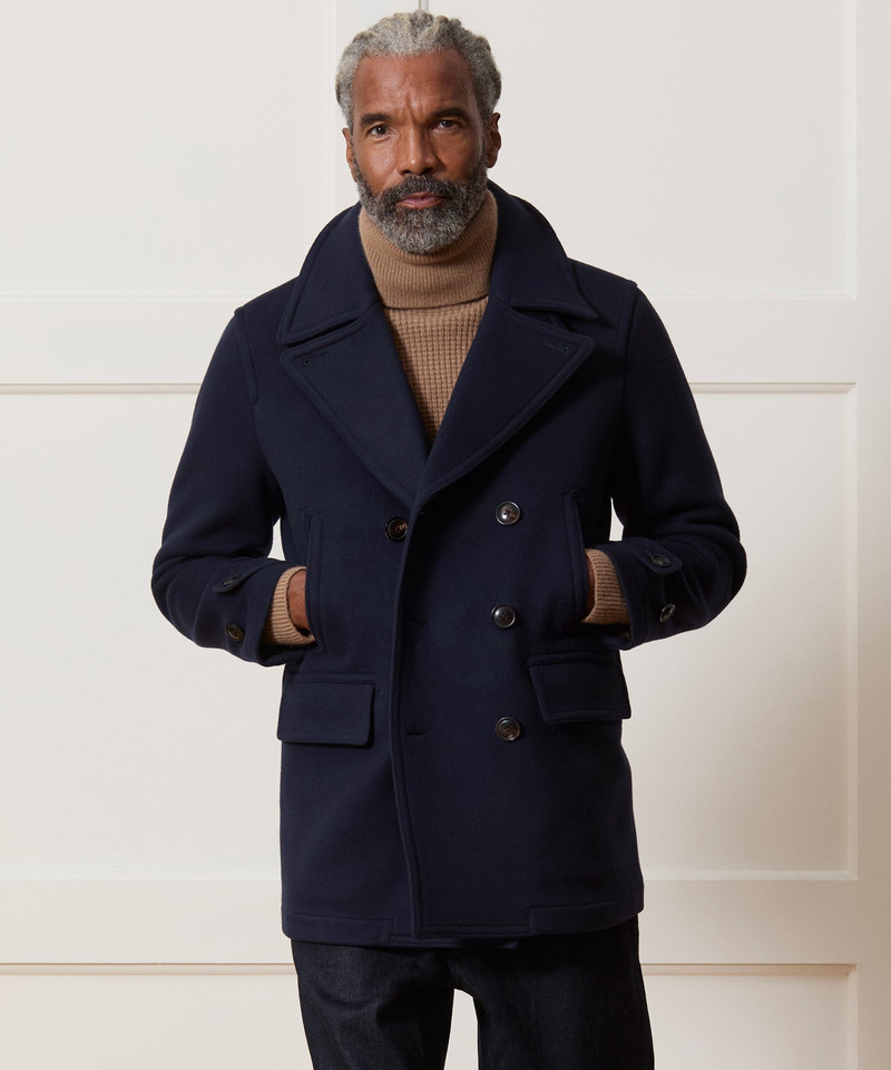 TODD SNYDER Italian Wool-Cashmere Peacoat outlook