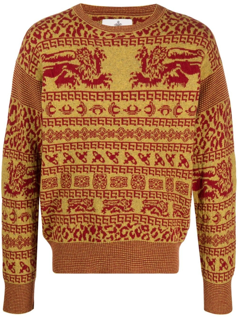 intarsia-knit crew-neck jumper 1