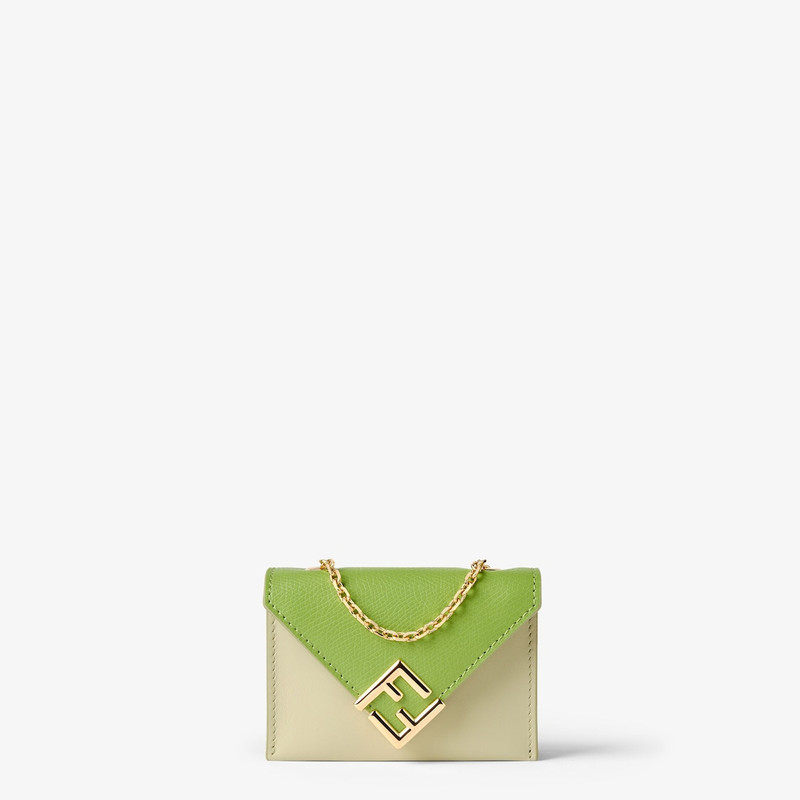 FF Diamonds Card Case Green leather card case 1
