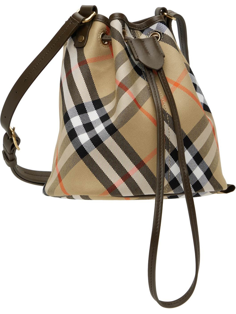 Burberry Beige Mini Check Bucket Bag outlook