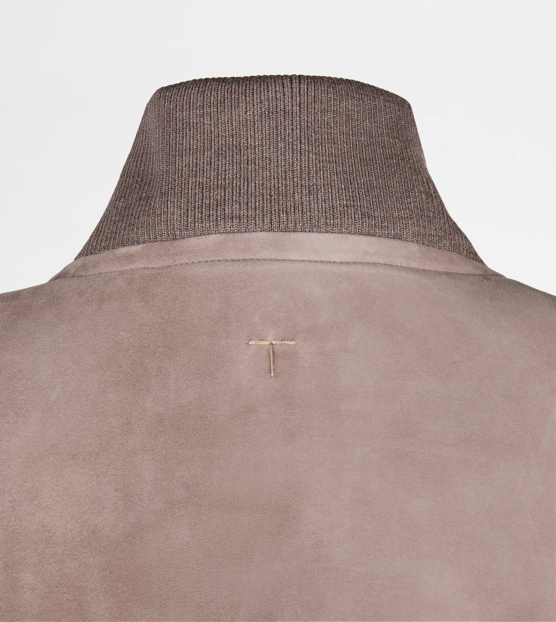 BOMBER JACKET IN PASHMY SUEDE - BROWN - 9