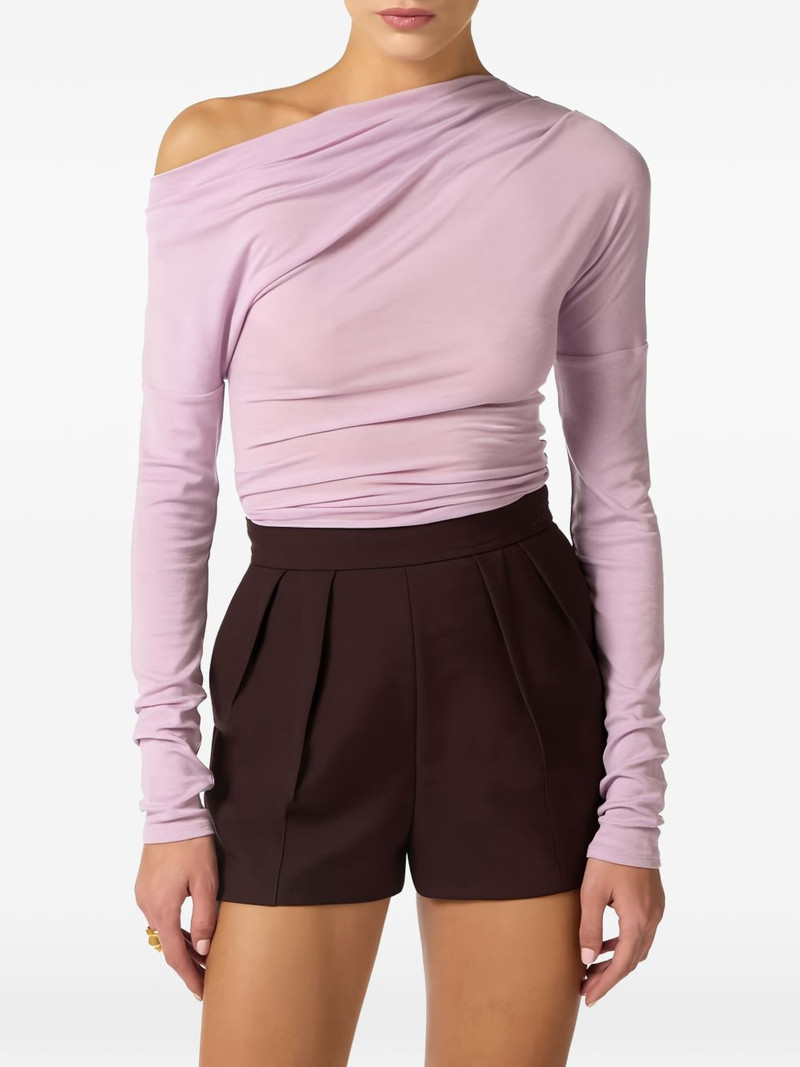 long-sleeved draped top 1