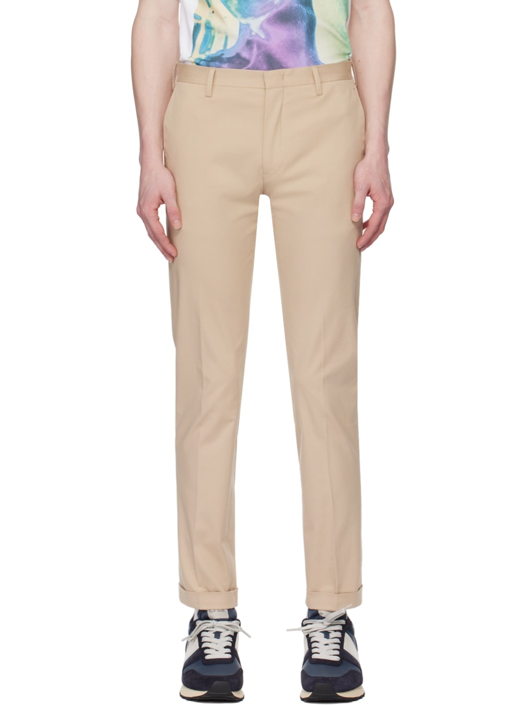Beige Four-Pocket Trousers - 1