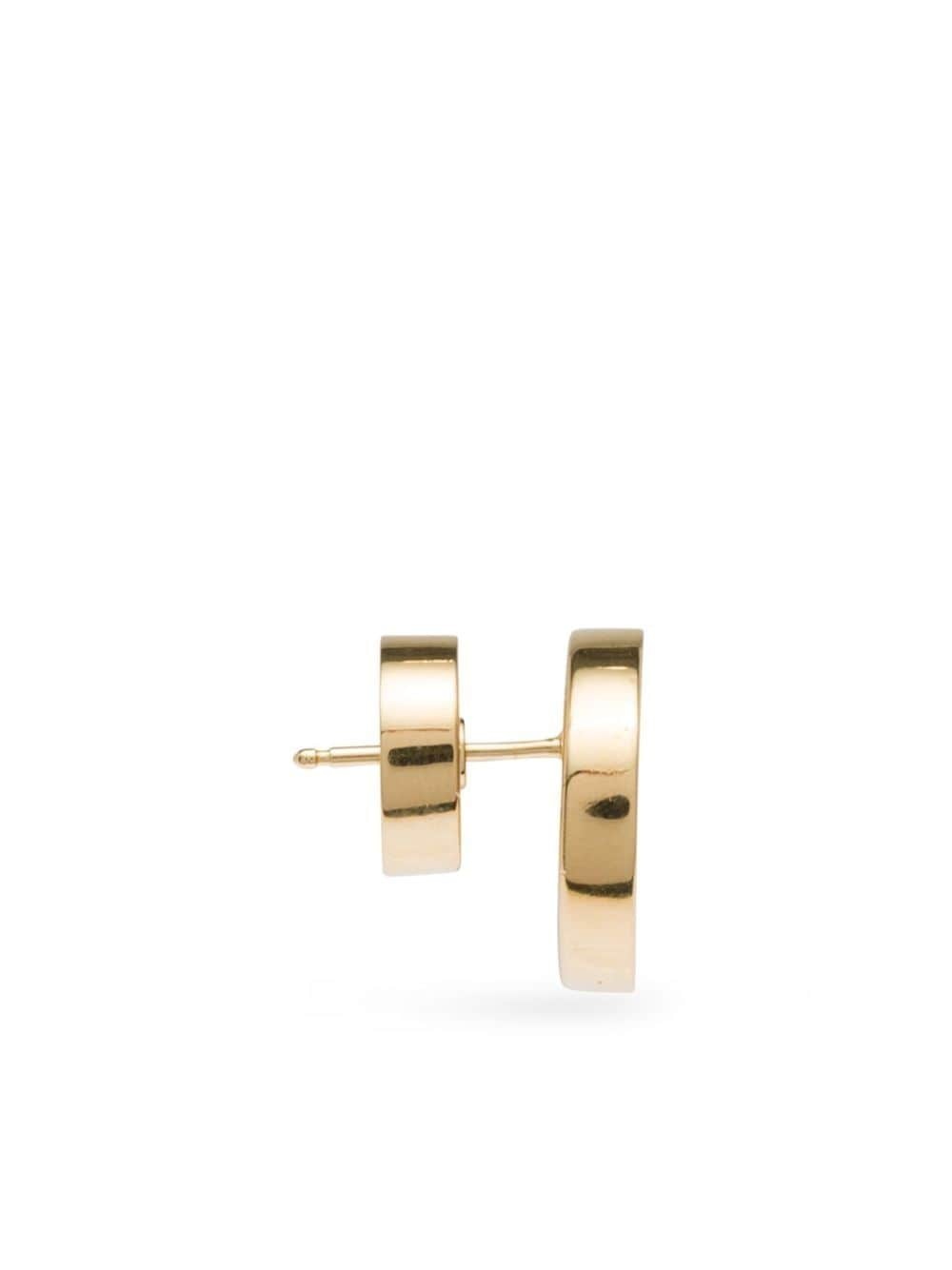 logo-embossed stud earrings - 3