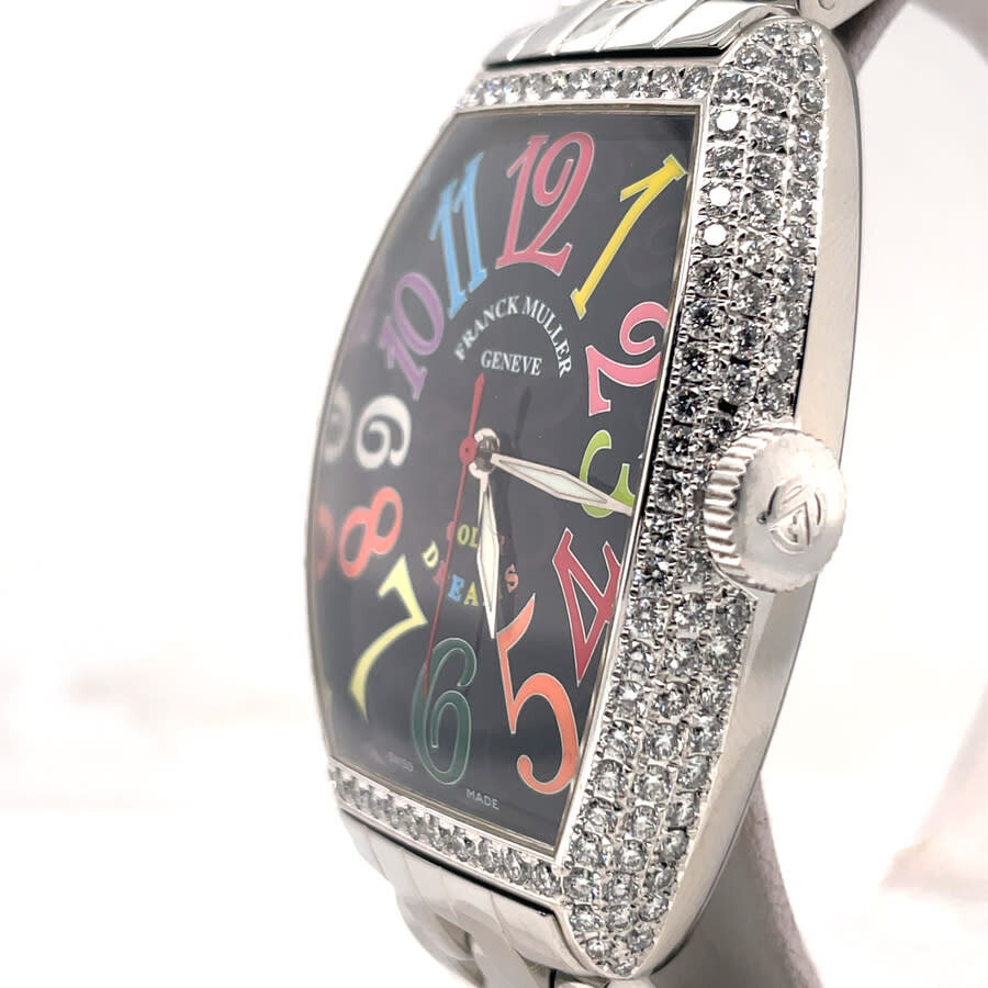 Pre-owned Franck Muller Cintree Curvex Color Dreams Automatic Diamond Black Dial Ladies Watch 5850 S - 4