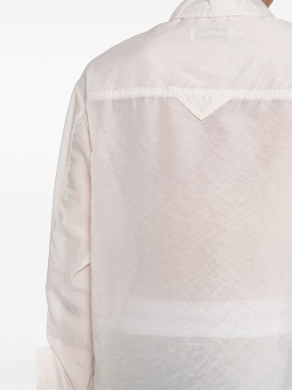 semi-sheer buttoned shirt - 5