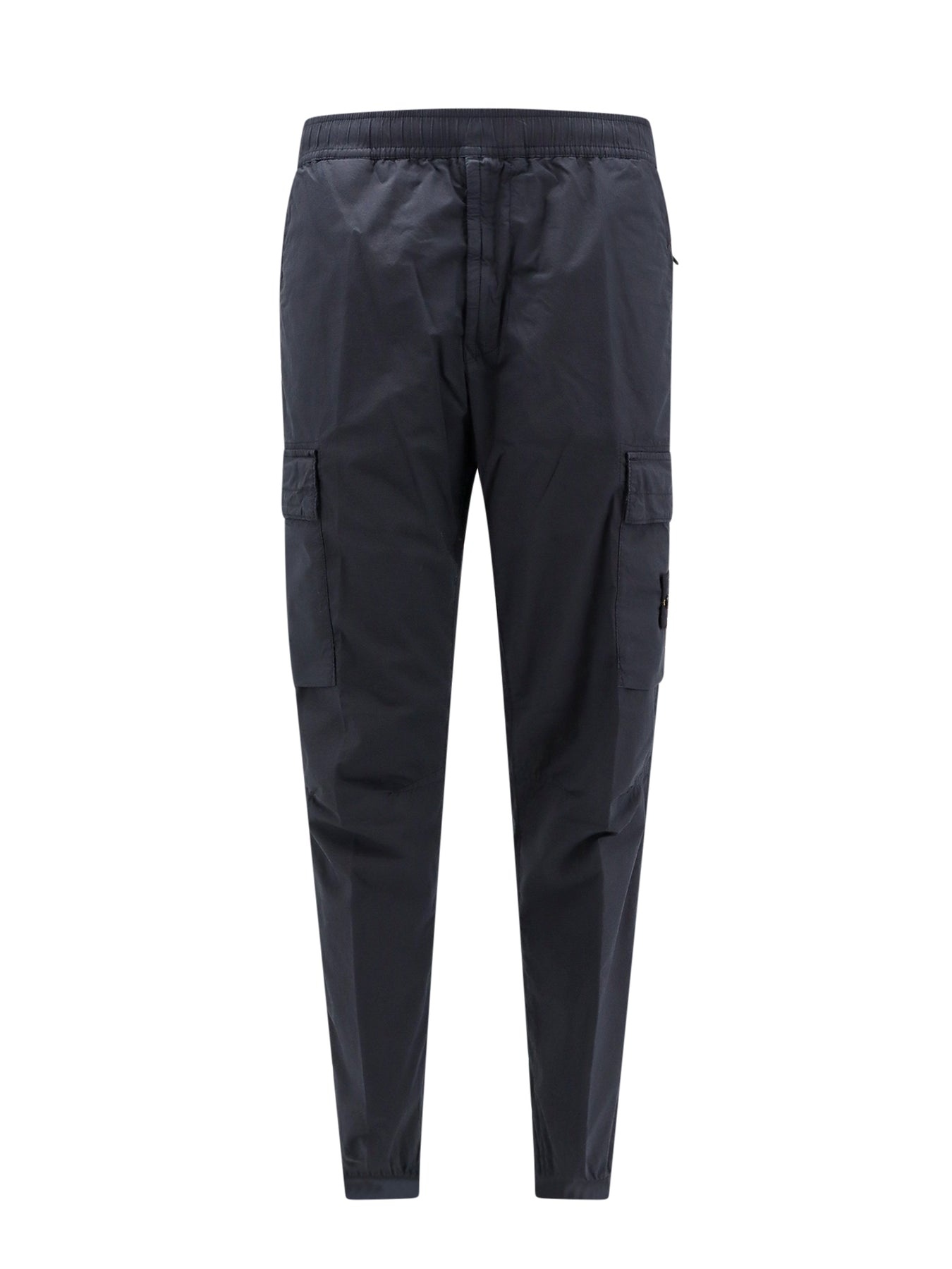 Cotton trouser with logo patch - 1