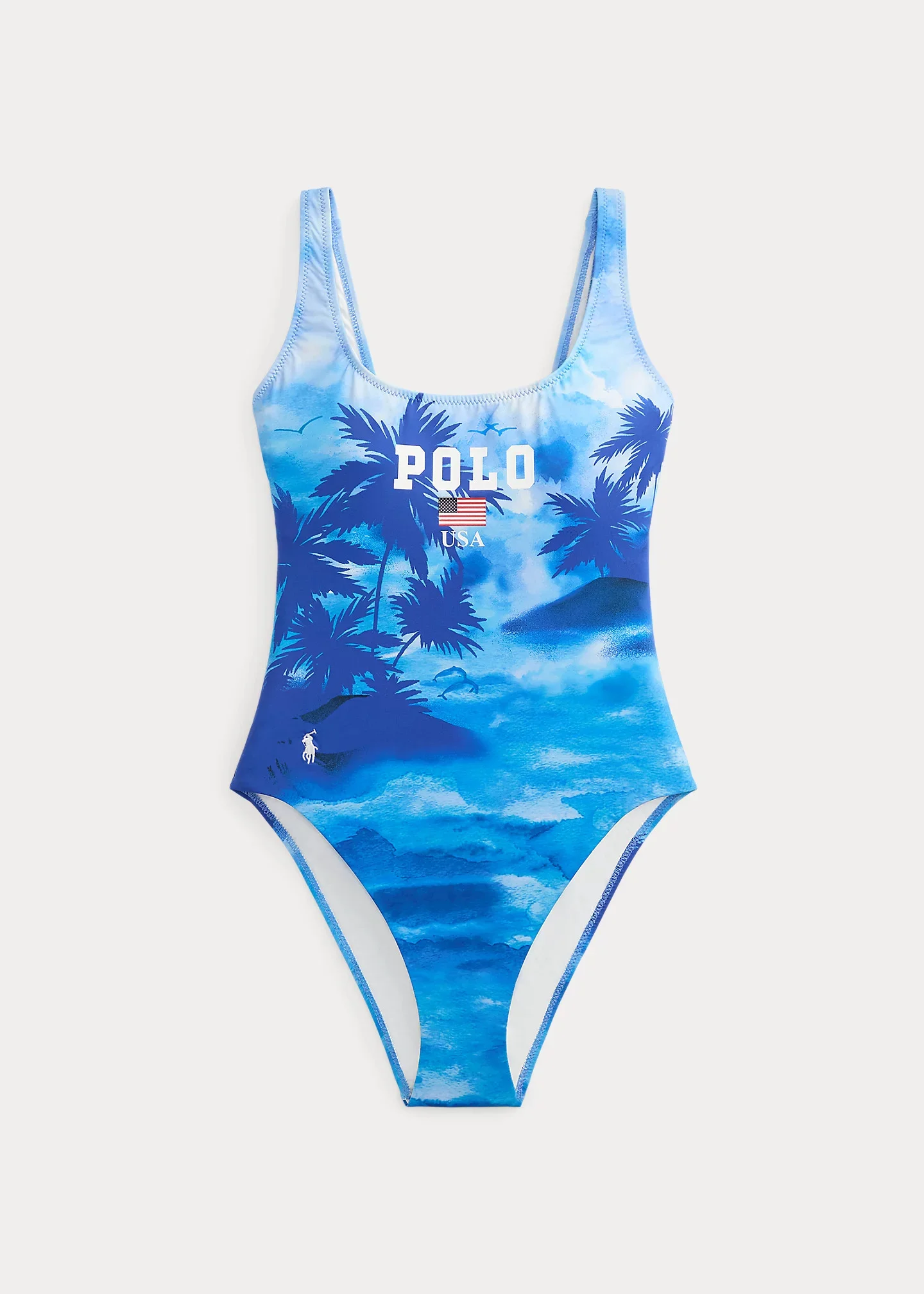 Island-Graphic Flag One-Piece Swimsuit - 1