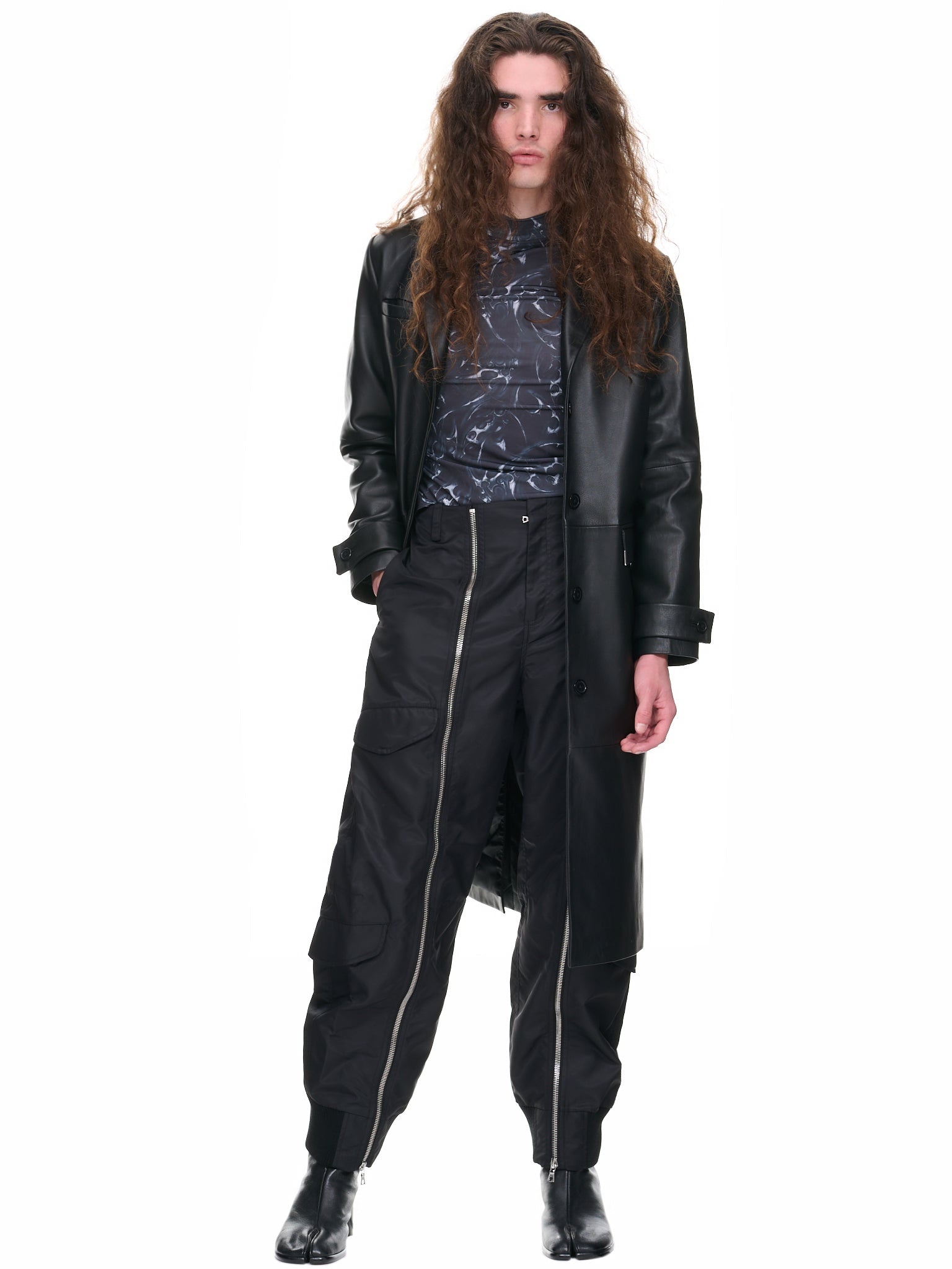 Leather Single-Breasted Coat - 6