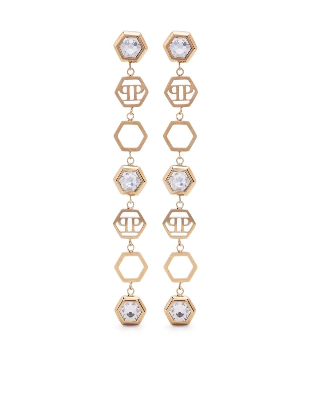 Hexagon Lux drop earrings - 1
