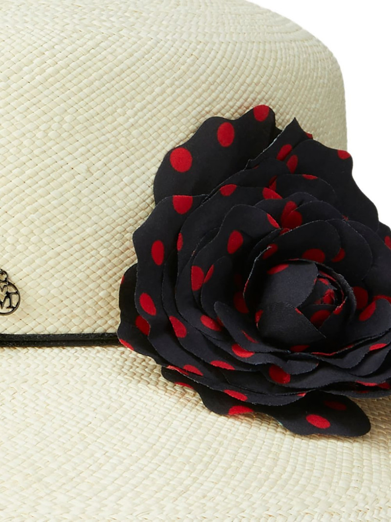 MAISON MICHEL Rena flower-detailed fedora hat outlook