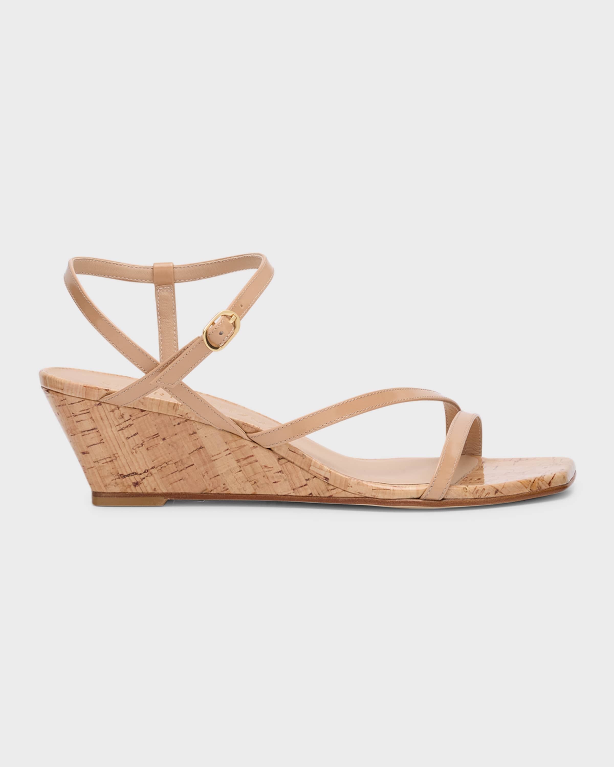 Oasis Patent Ankle-Strap Wedge Sandals - 1