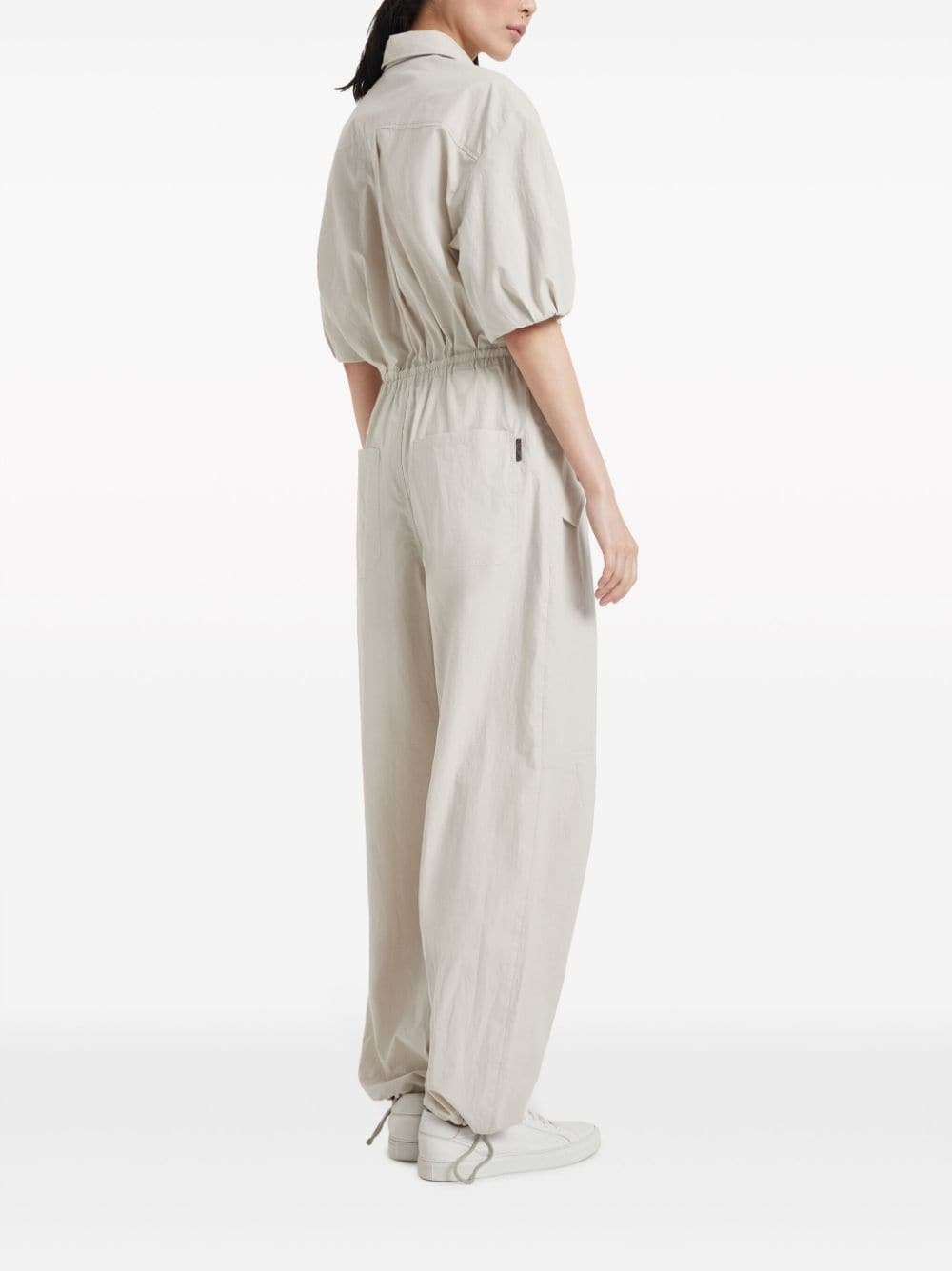 wide-leg cotton jumpsuit - 4