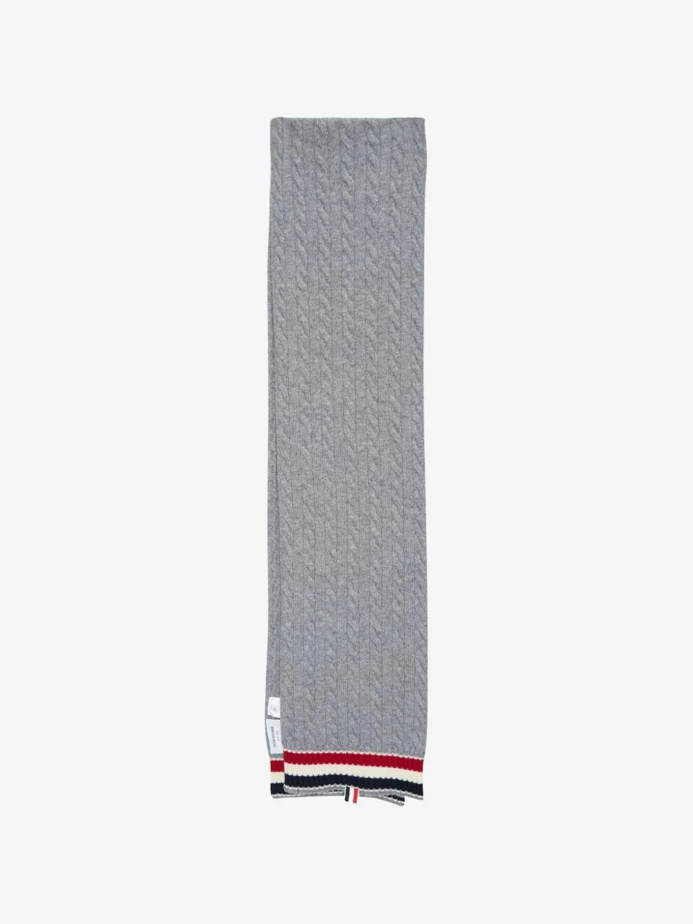 cable-knit striped scarf - 1