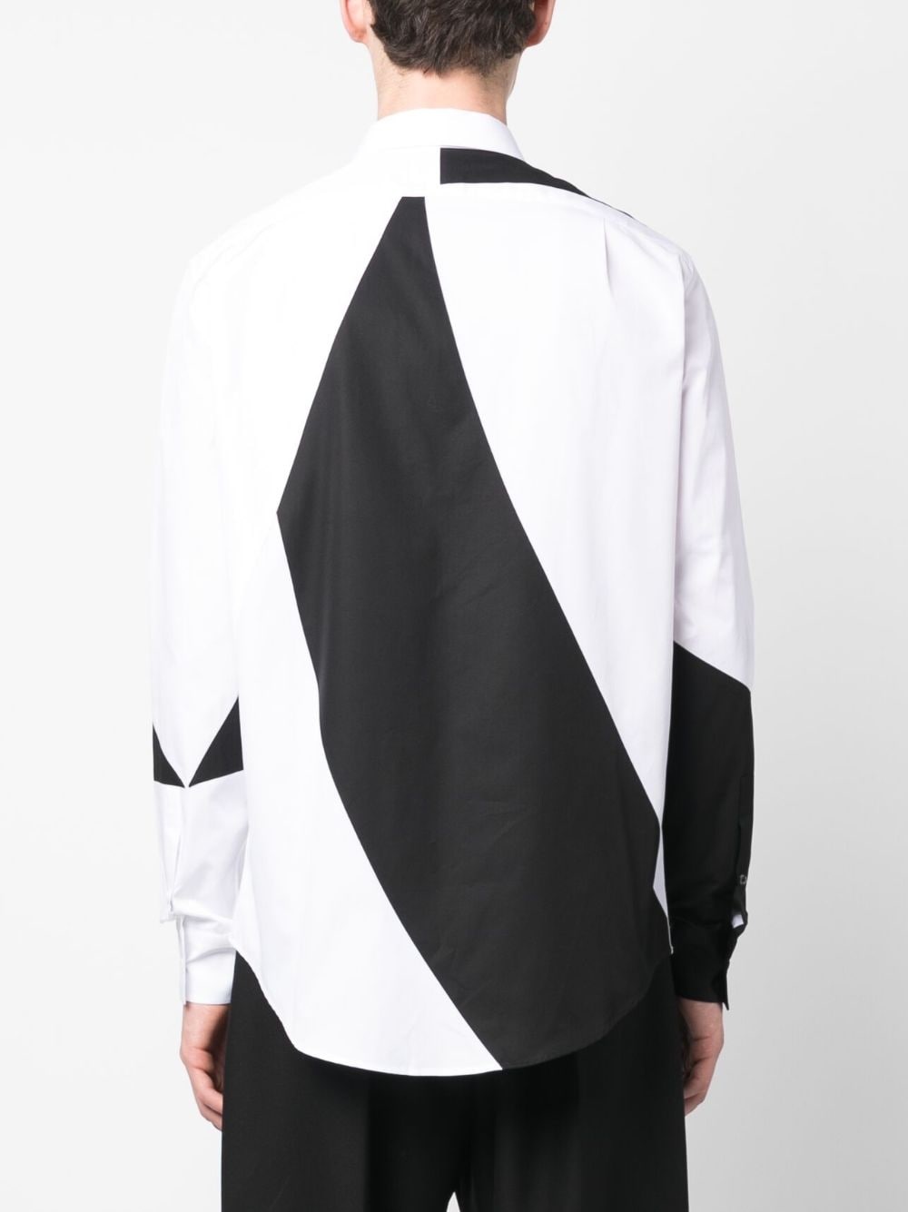 geometric-pattern cotton shirt - 4