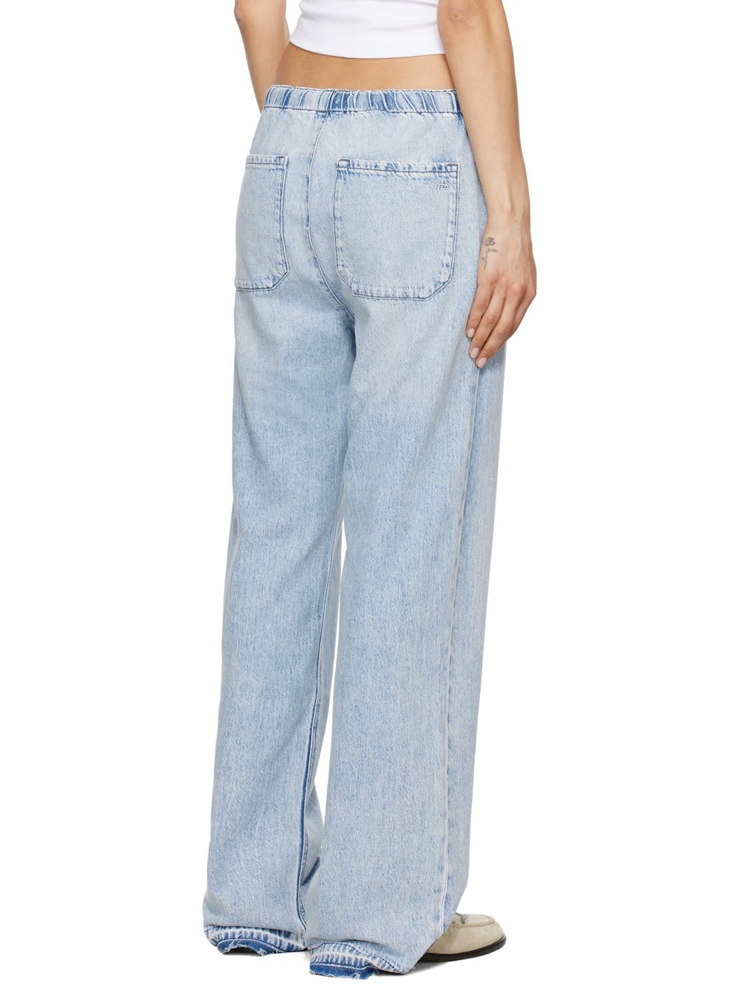 Blue Ultra Featherweight Logan Wide-Leg Jeans - 3