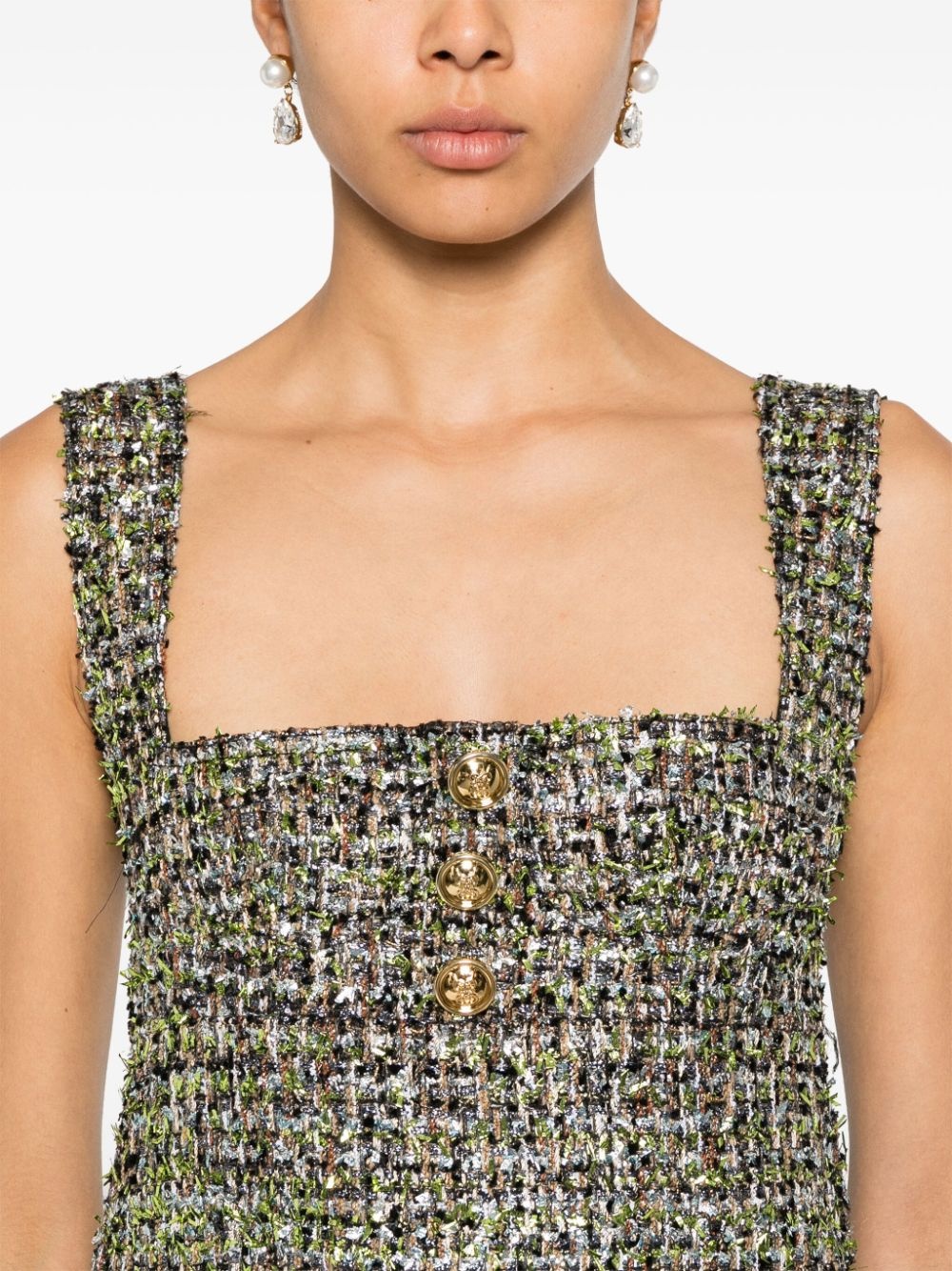 lurex mini dress - 5
