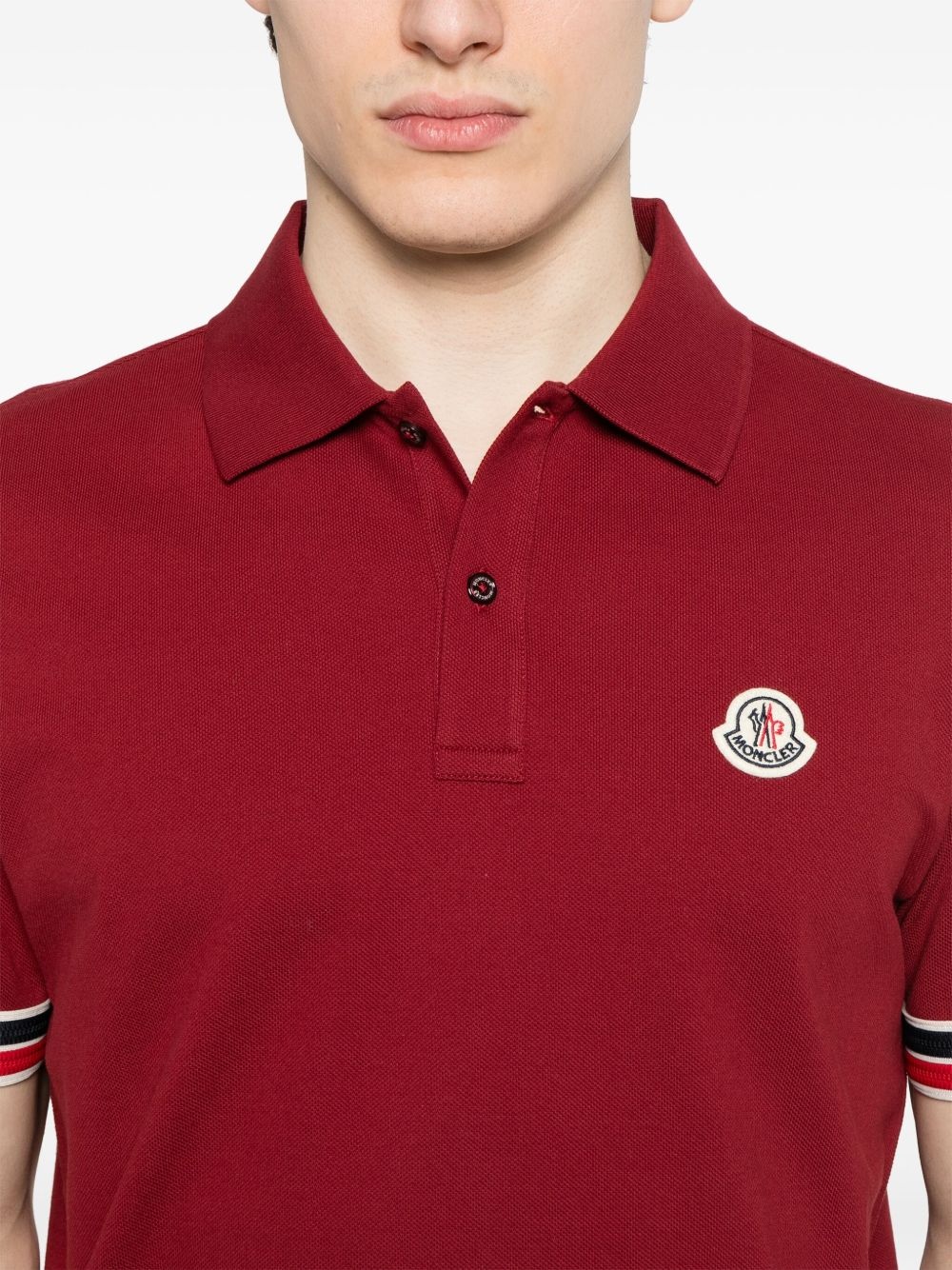 logo-patch polo shirt - 4