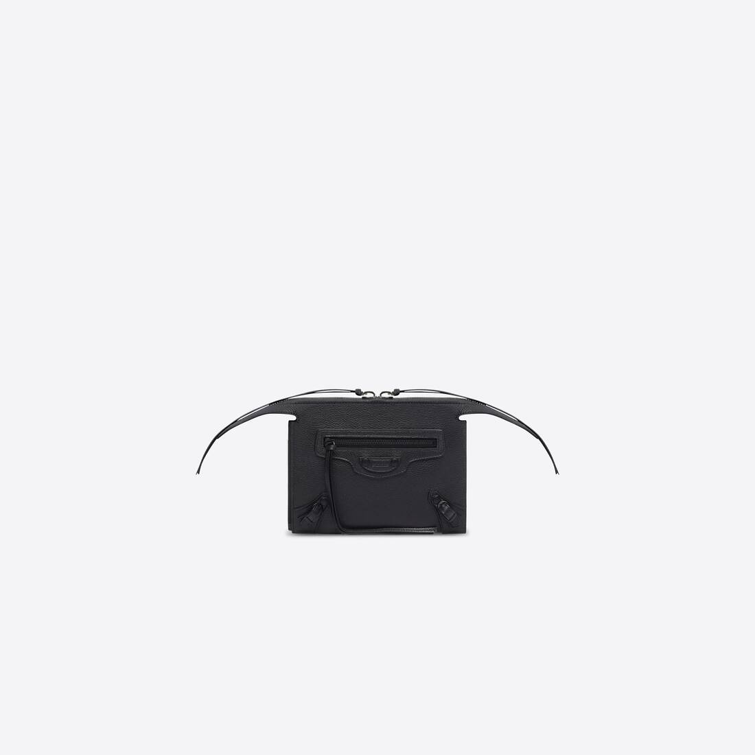 Men's Neo Classic Small Pouch With Strap in Black - 3