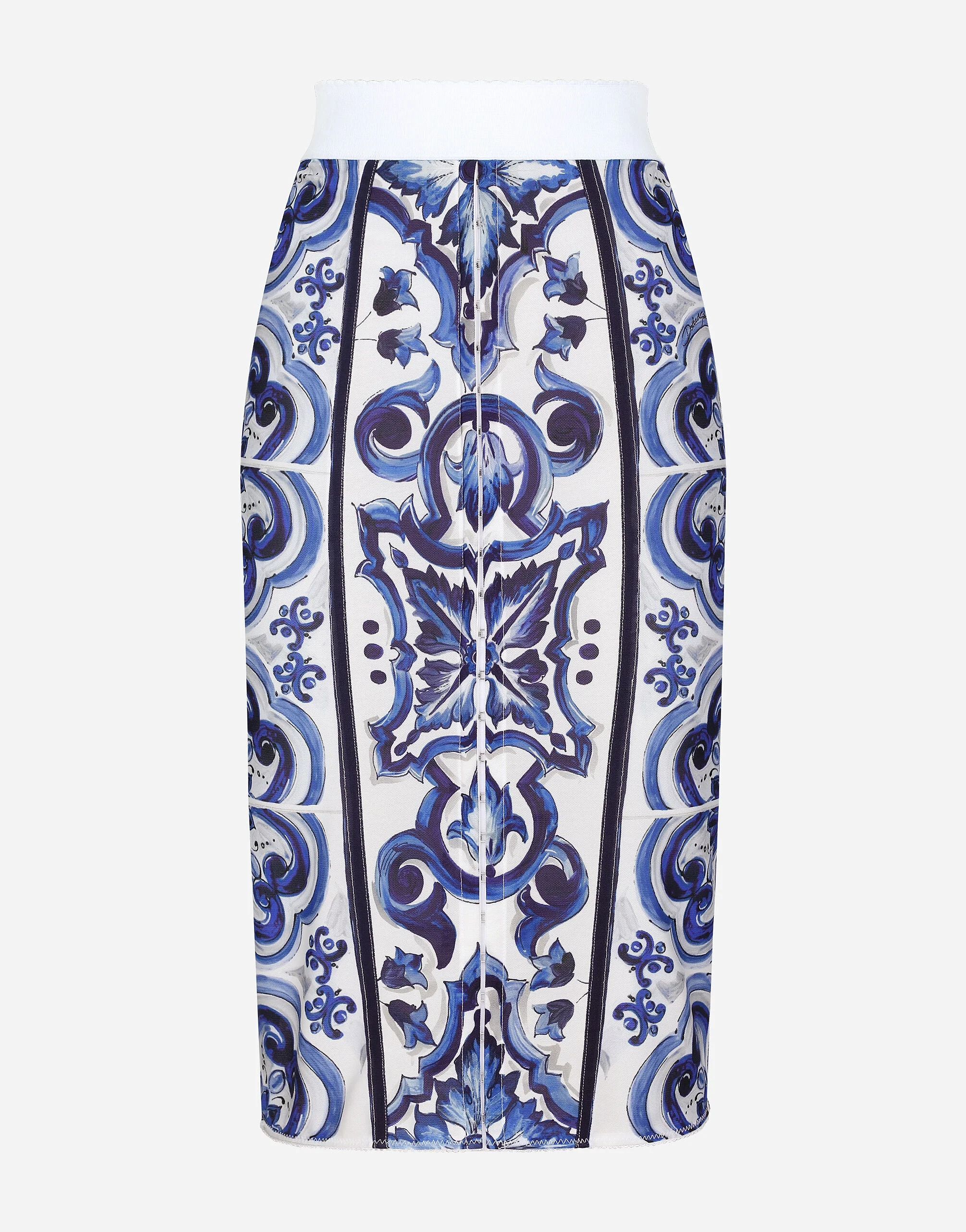 Majolica print midi skirt - 1