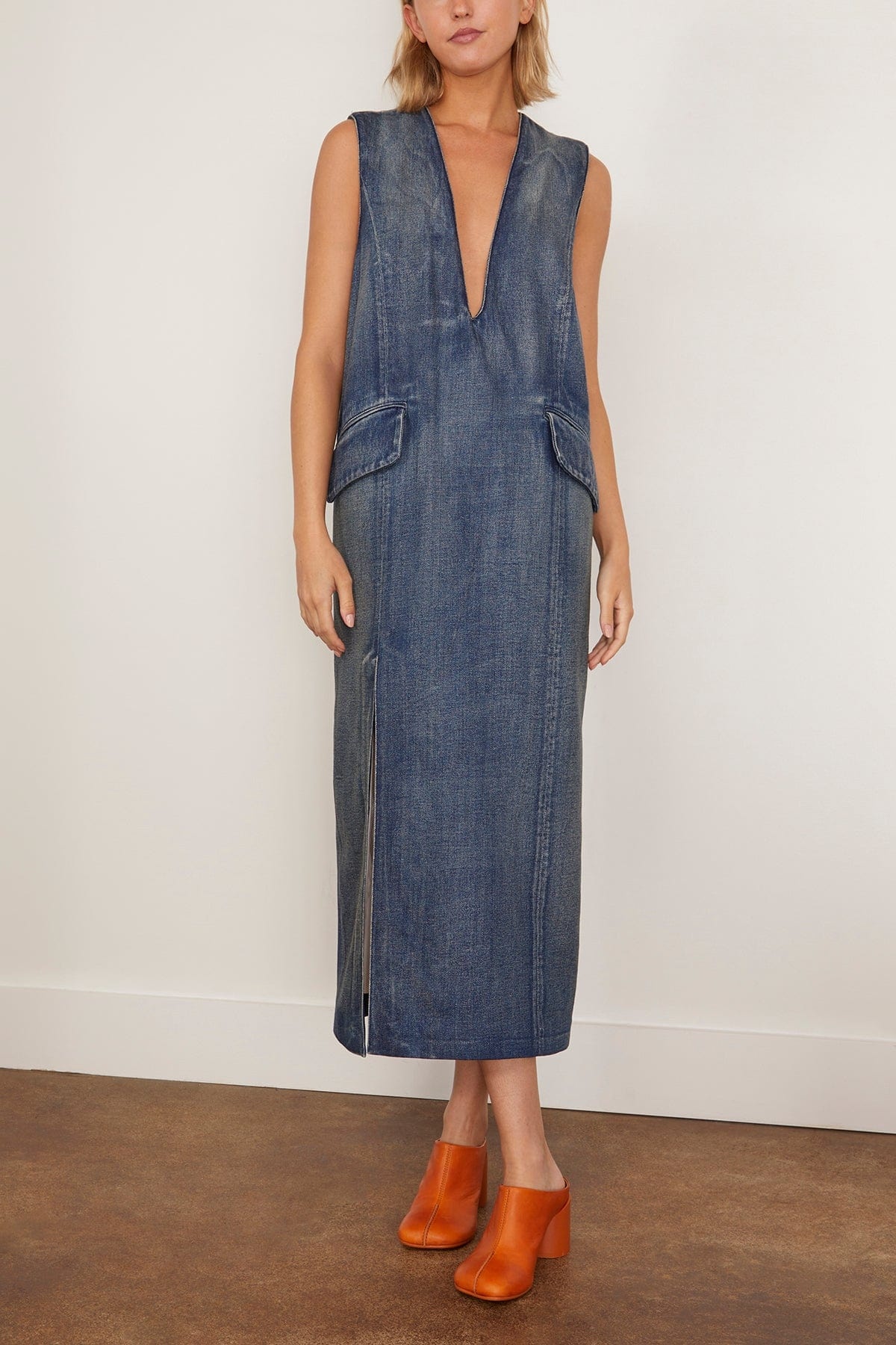 Maxi Dress in Denim Blue - 3