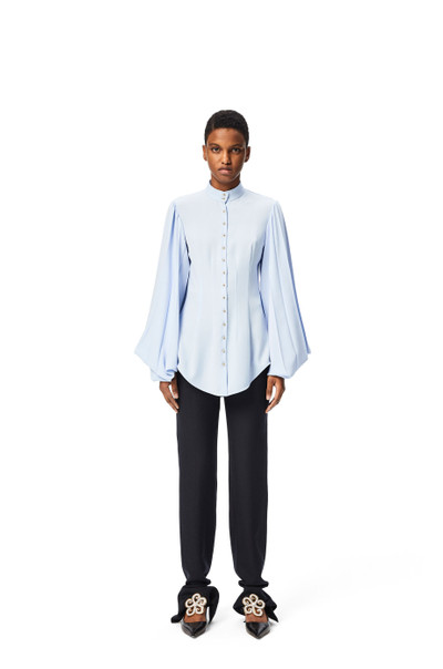 Loewe Pleated sleeve blouse in acetate and cotton outlook