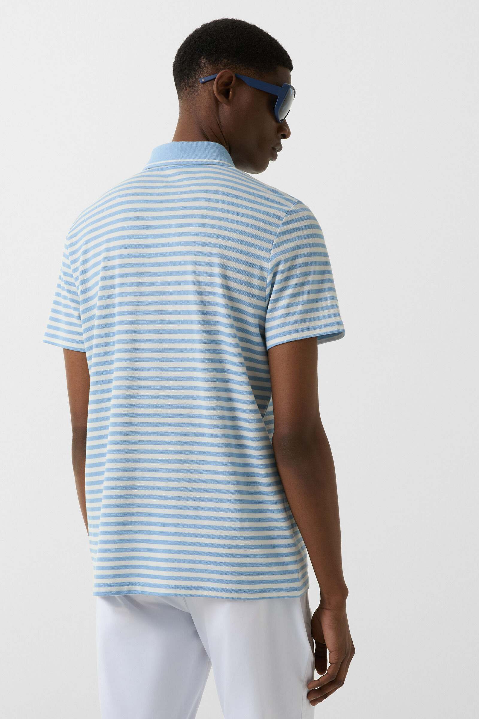 Andy functional short-sleeved top in Light blue/white - 3