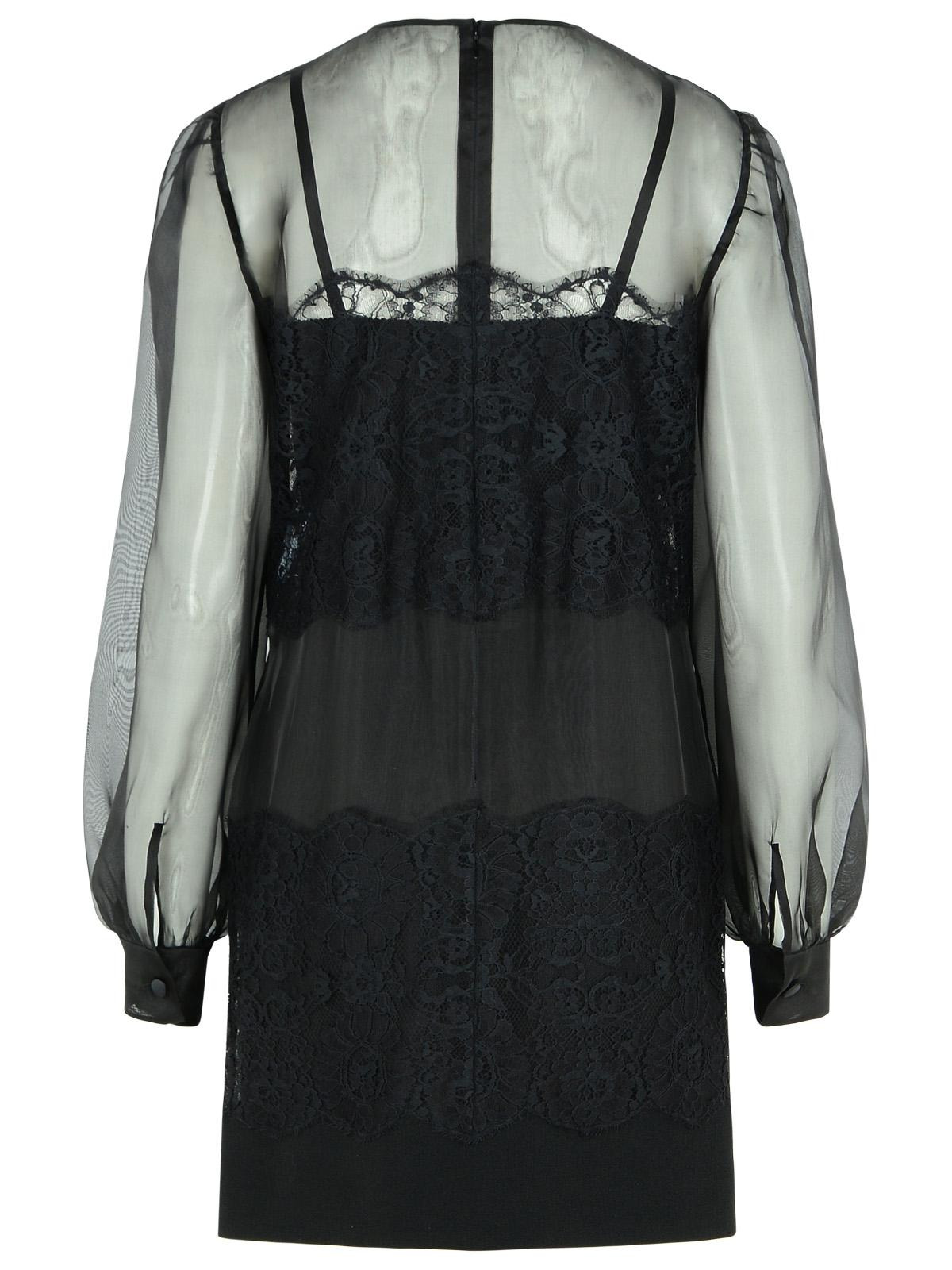 Dolce & Gabbana Black Silk Organza Dress Women - 3