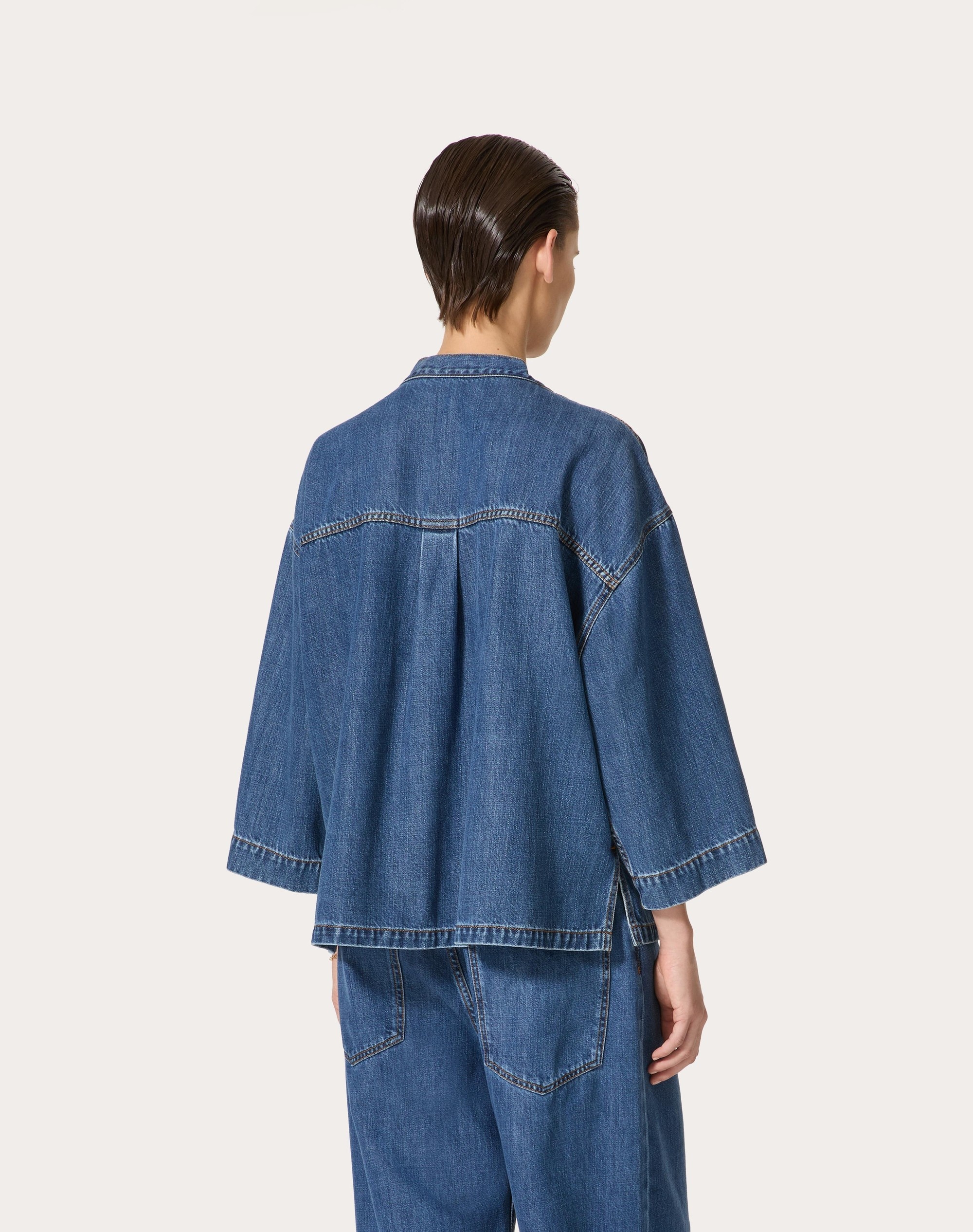 BLUE MEDIO DENIM KAFTAN - 4