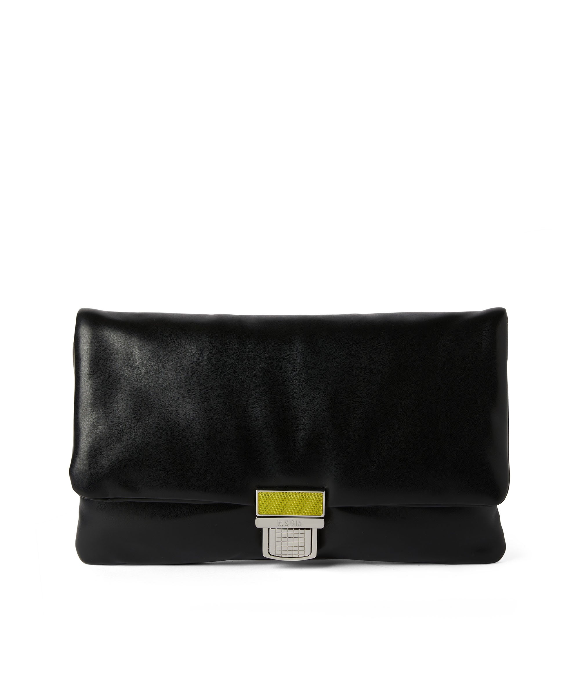 Puffer clutch bag with snap - 1