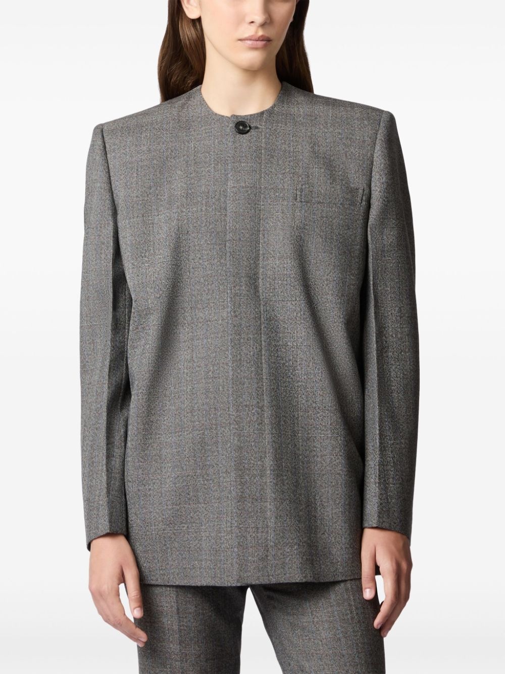 Collarless blazer - 4