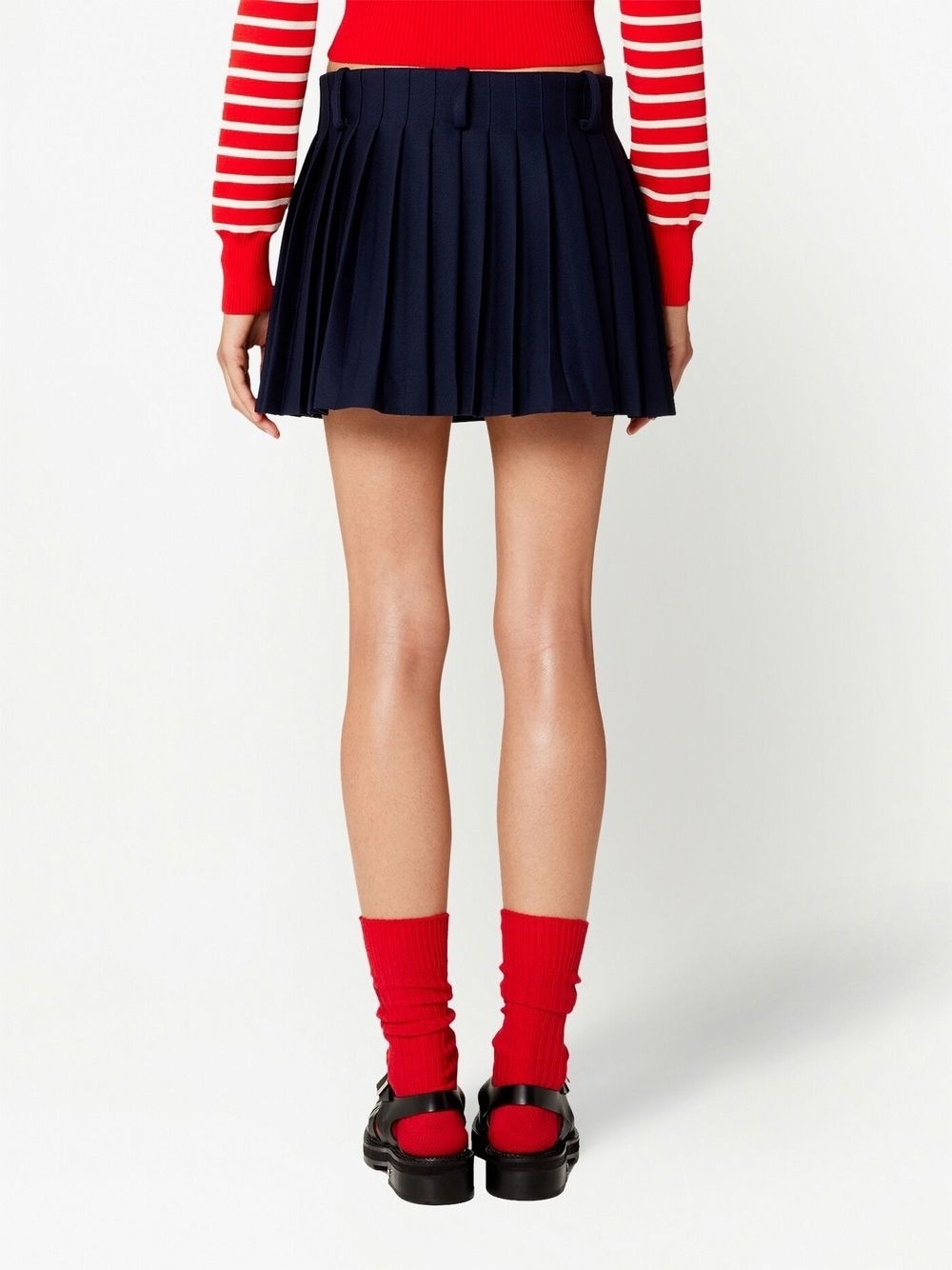 pleated wool miniskirt - 4
