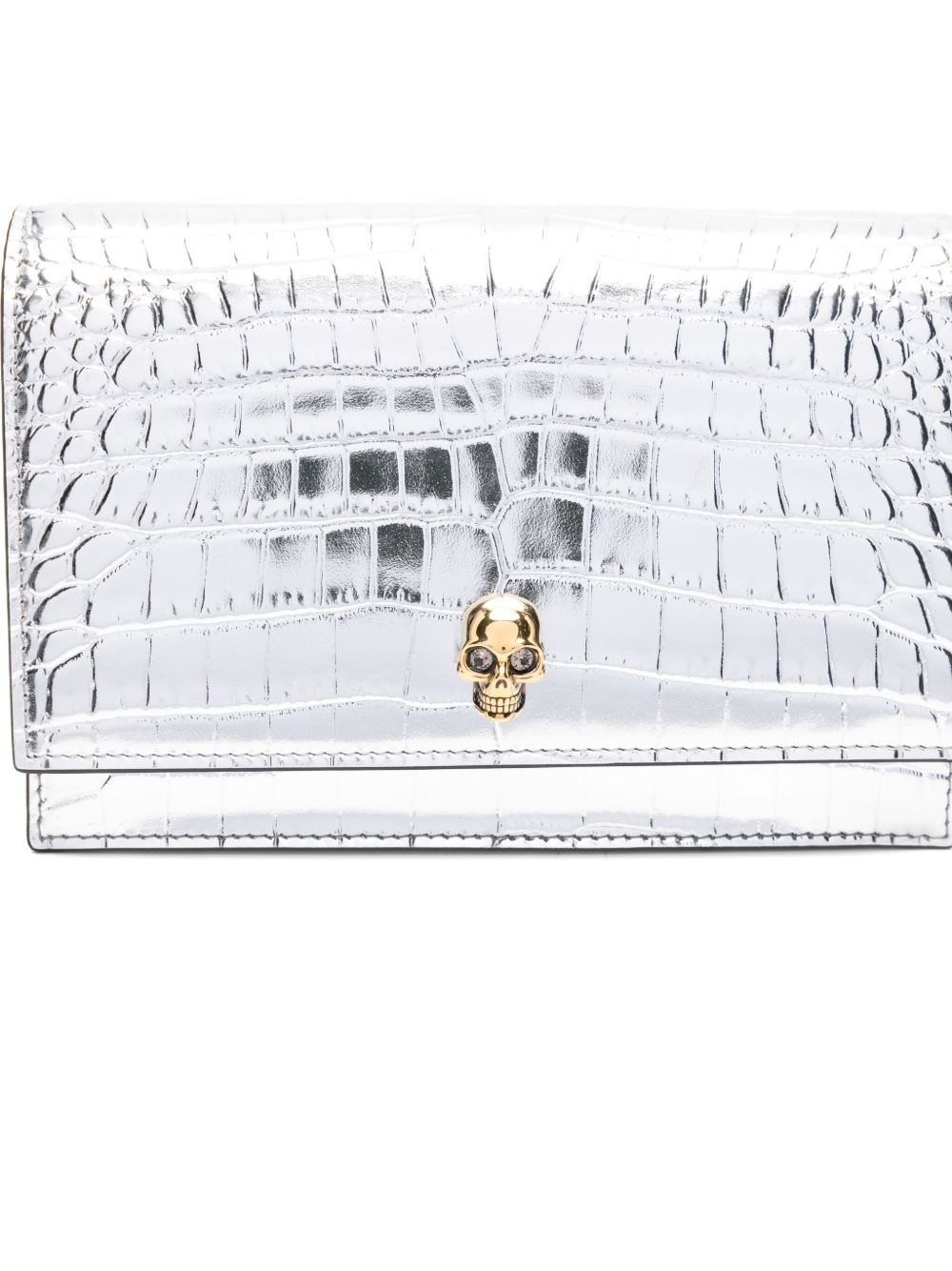 skull-embellished crocodile-effect bag - 4