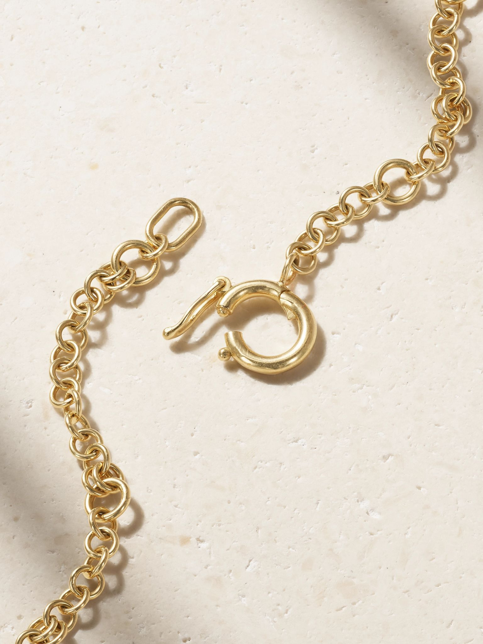 Gravity 18-karat yellow and white gold diamond necklace Gold - 3