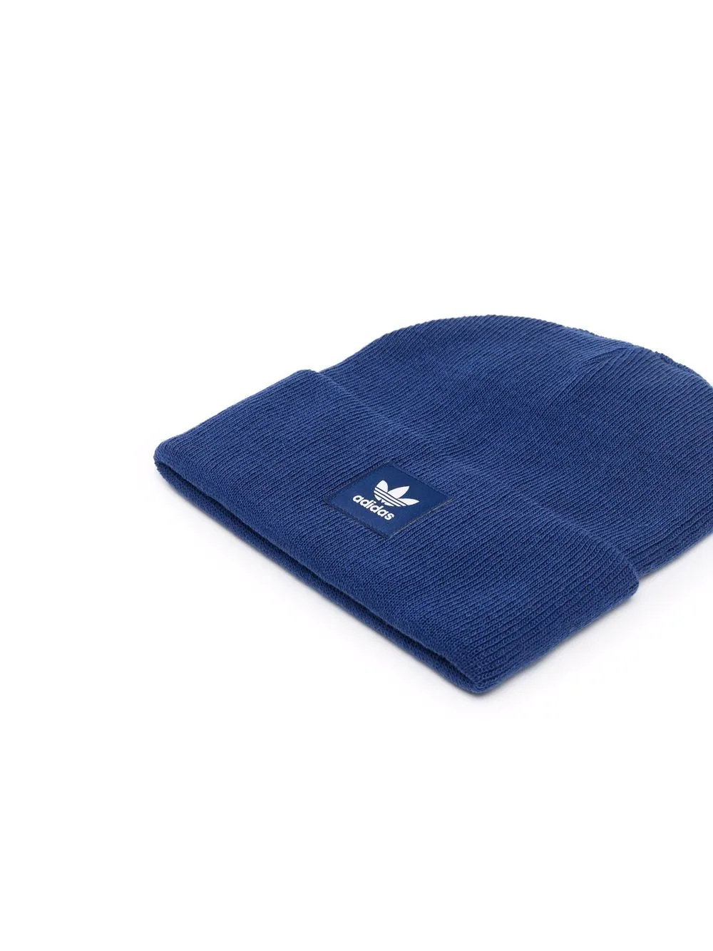 logo-patch knitted beanie - 2