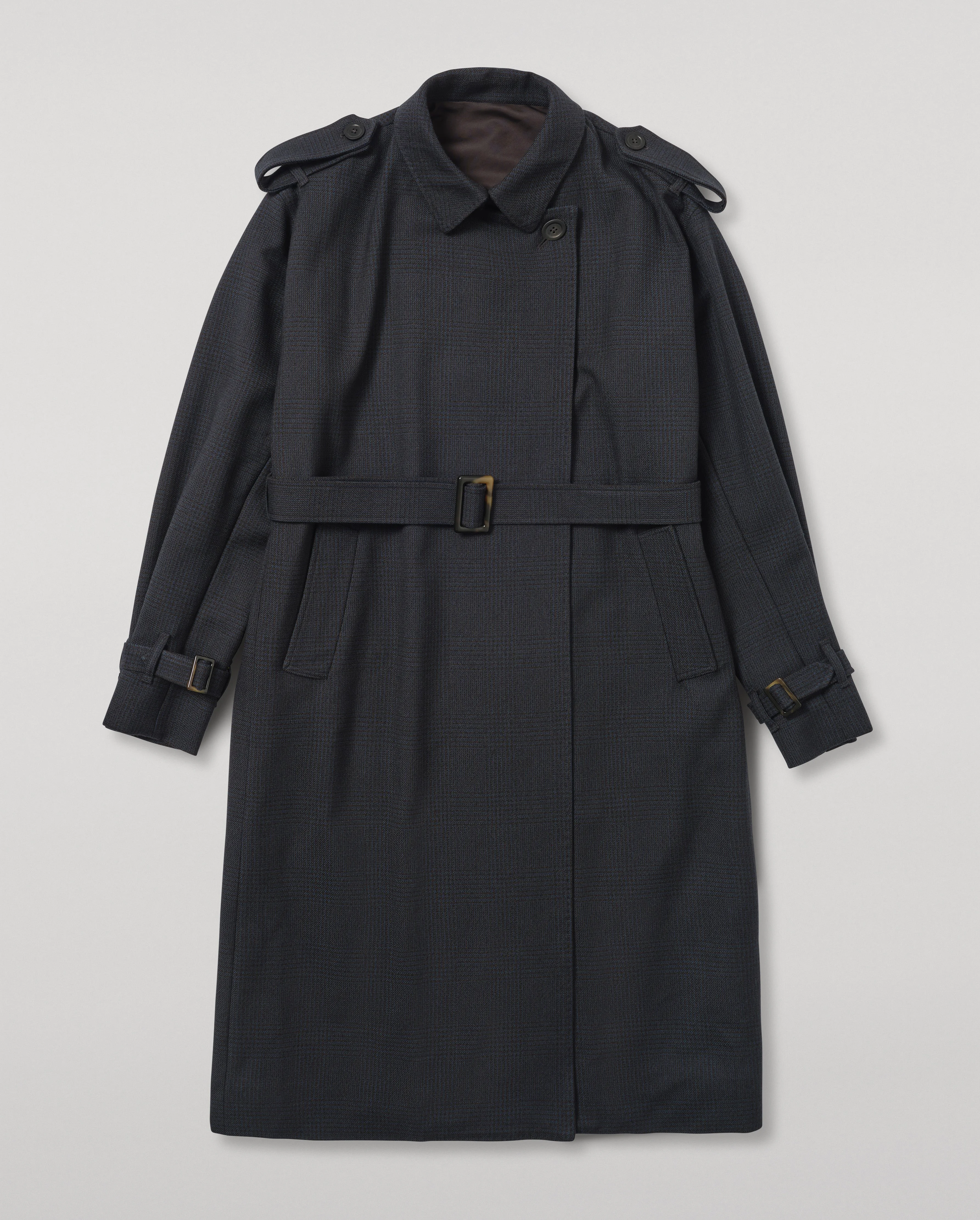 Threave Wool Trench Coat | Mallard Glen Urquhart - 1
