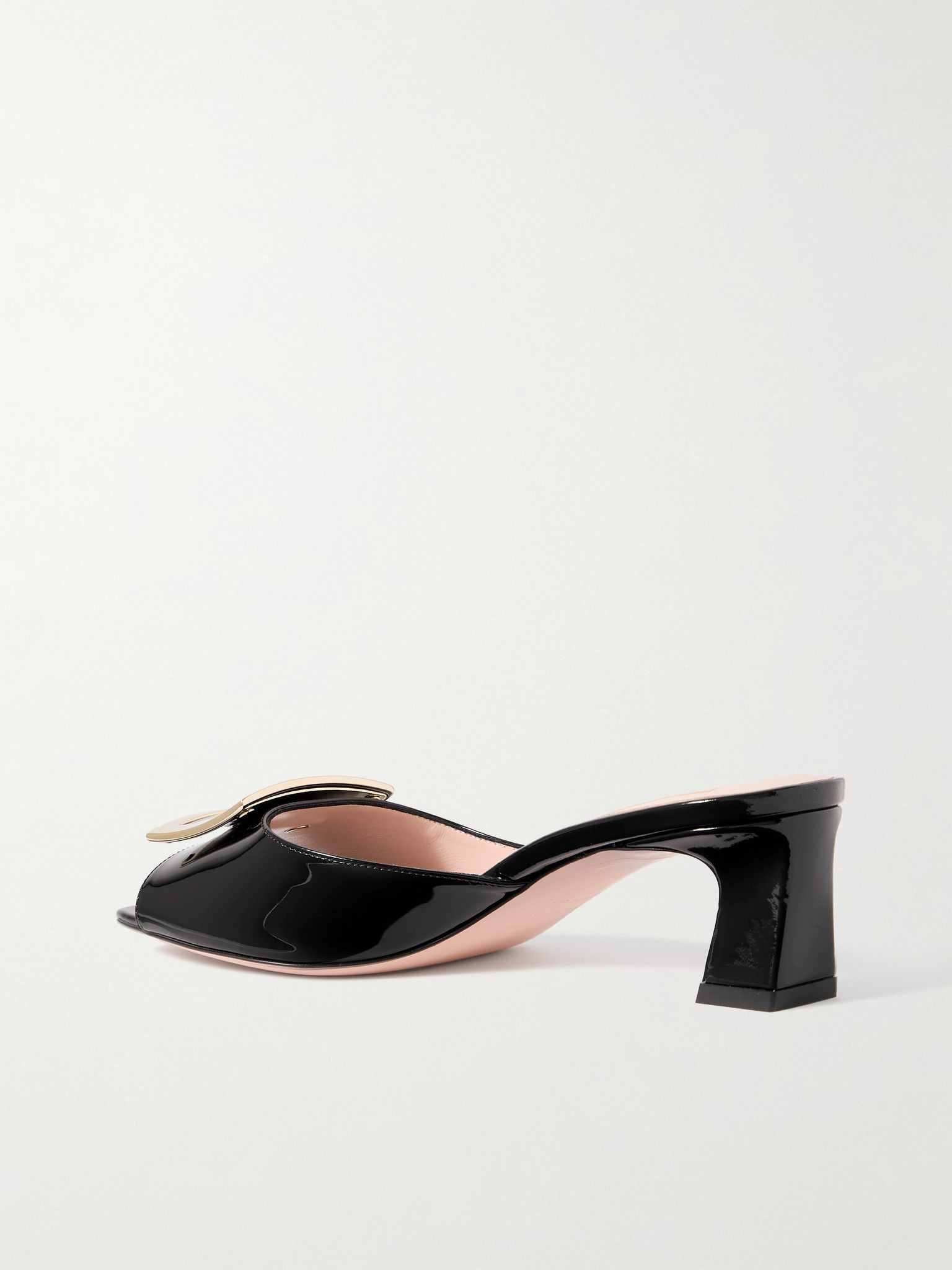 Trompette 45 embellished patent-leather mules Black - 3