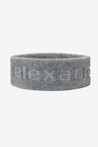Alexander Wang Logo headband in compact deboss outlook