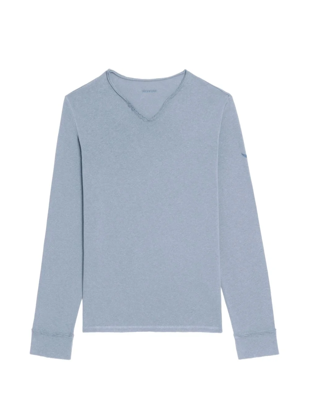 buttoned V-neck T-shirt - 1