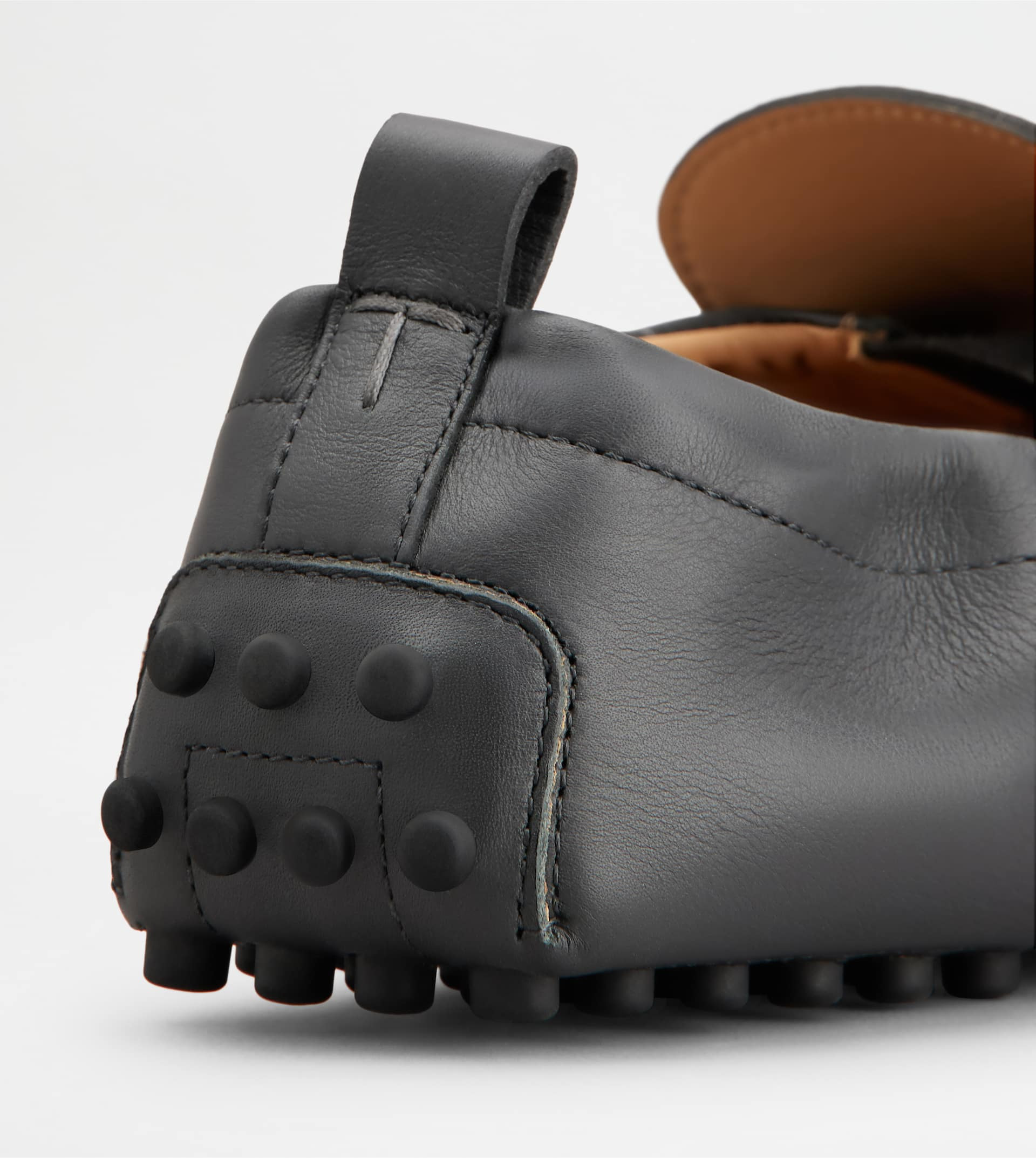 GLOVE GOMMINO DRIVING SHOES IN LEATHER - GREY - 5